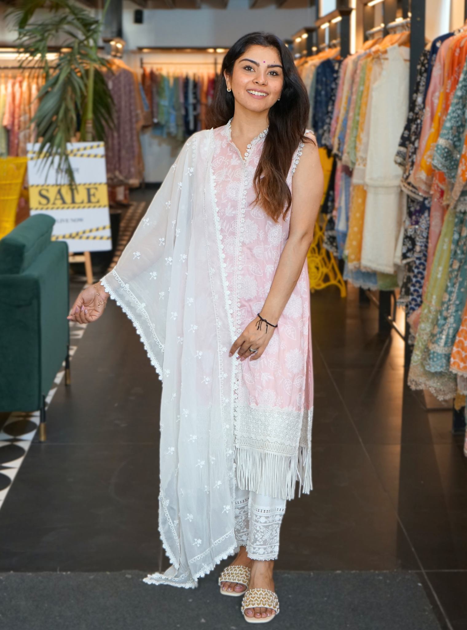 Kygo Cotton Pink Kurta Set