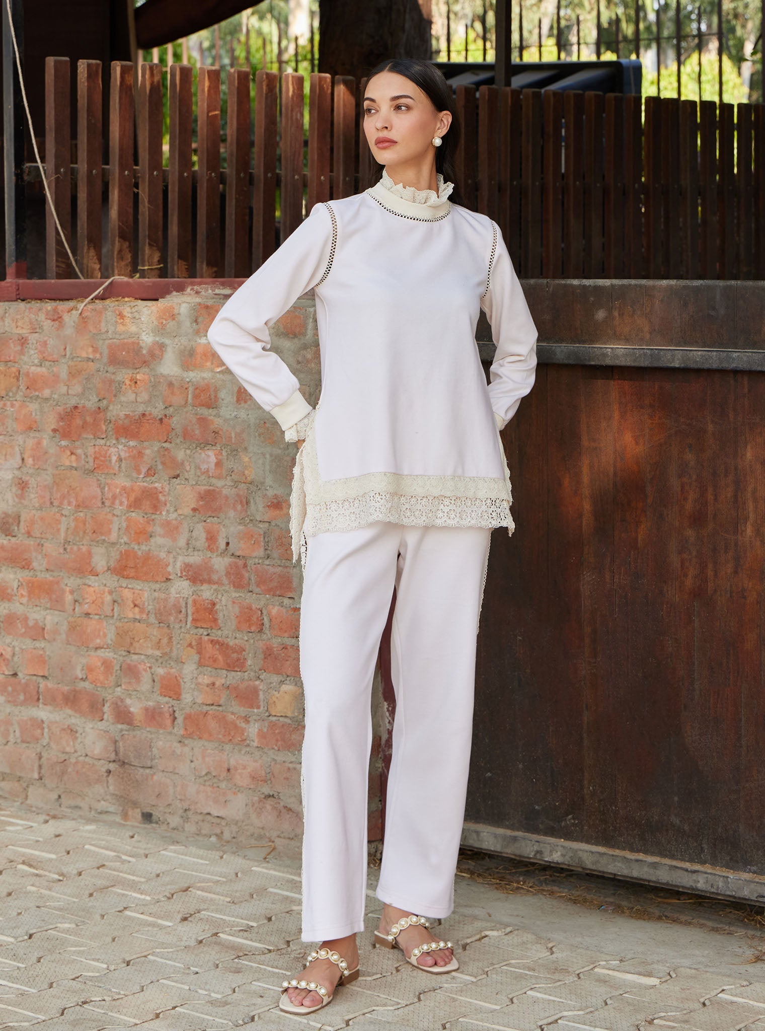 Mulmul Spacer Meleta Cream Pant