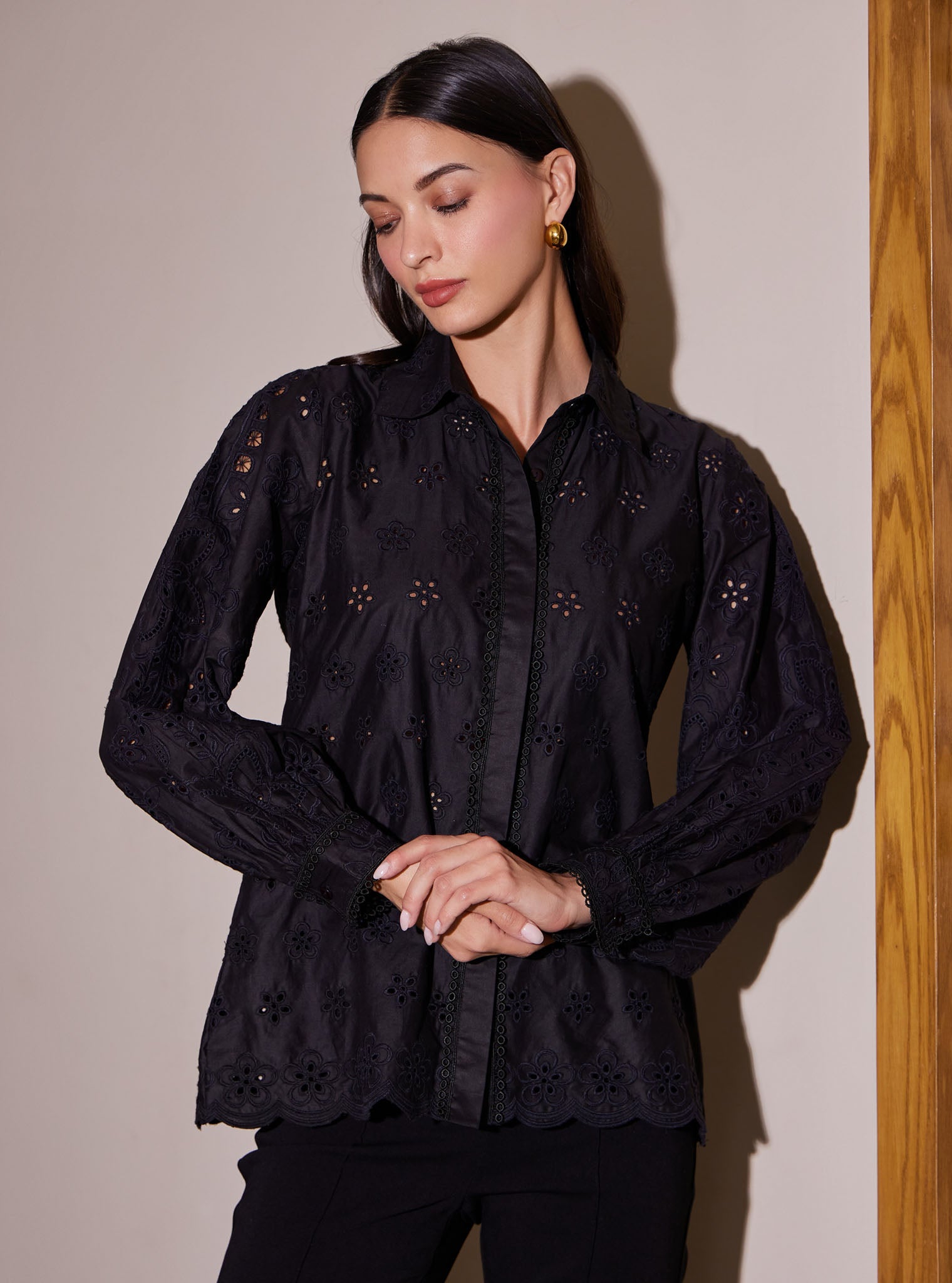 Metis Cotton Black Shirt