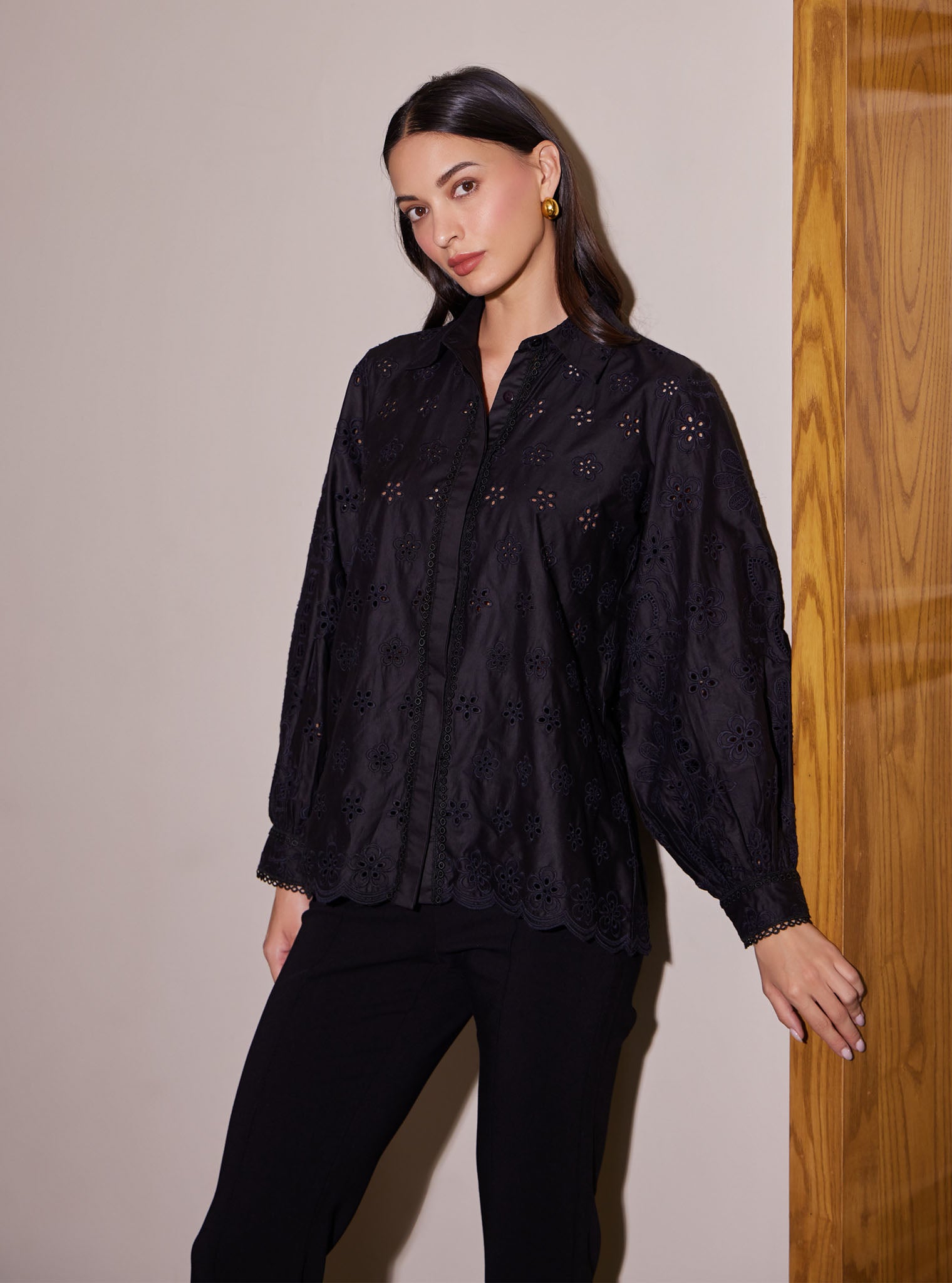 Metis Cotton Black Shirt