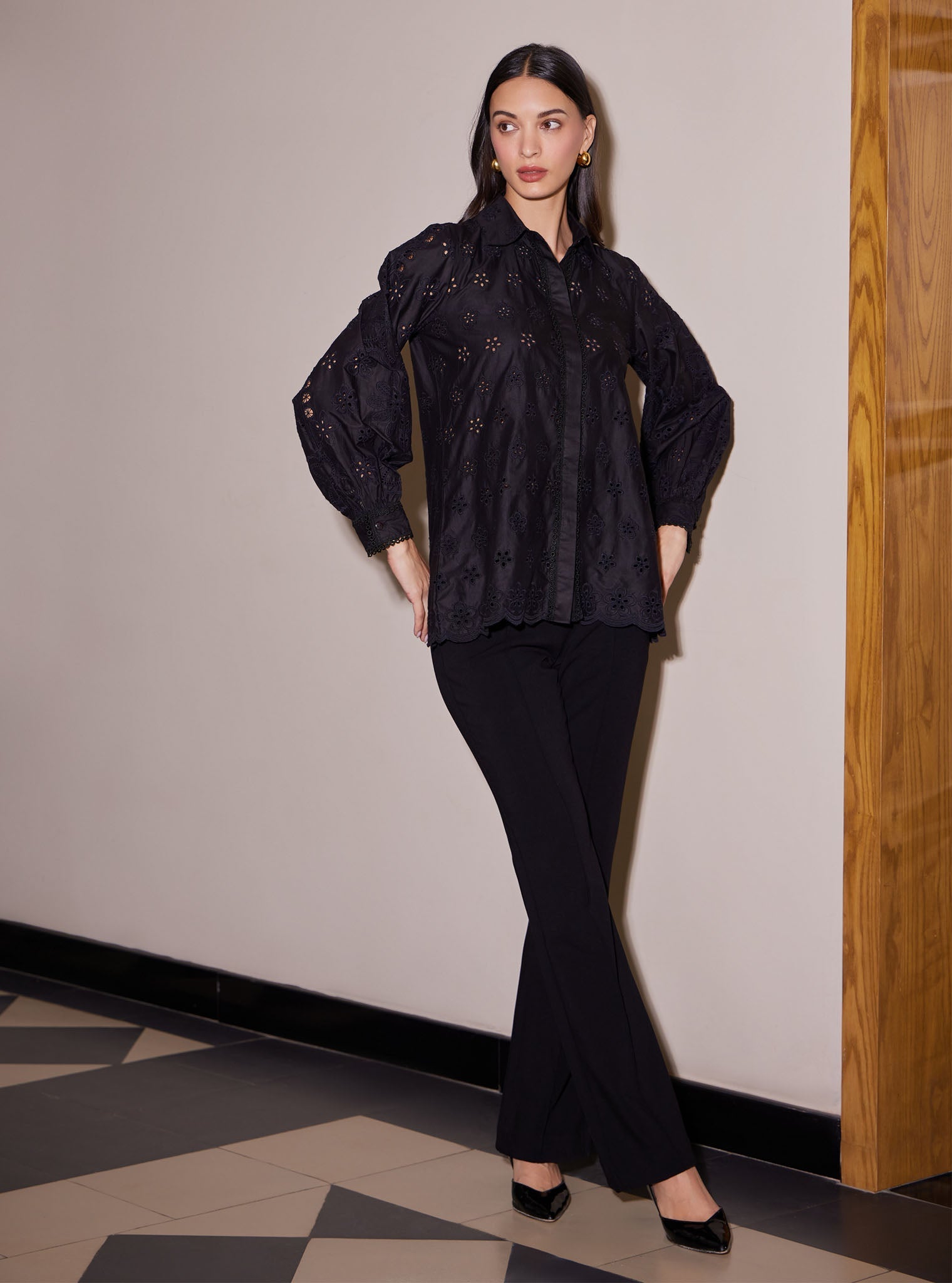 Metis Cotton Black Shirt