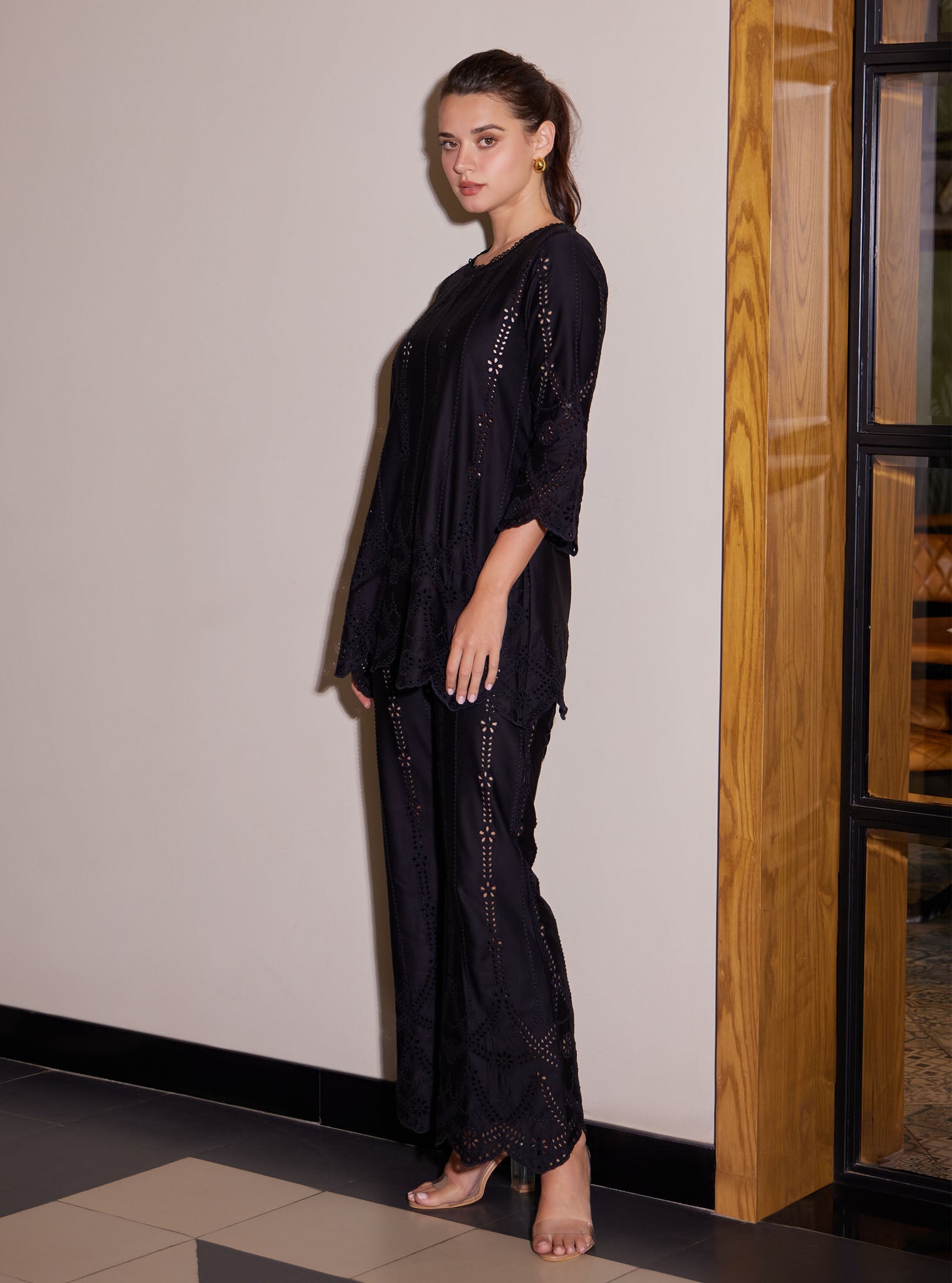 Mulmul Pima Athena Black Pant