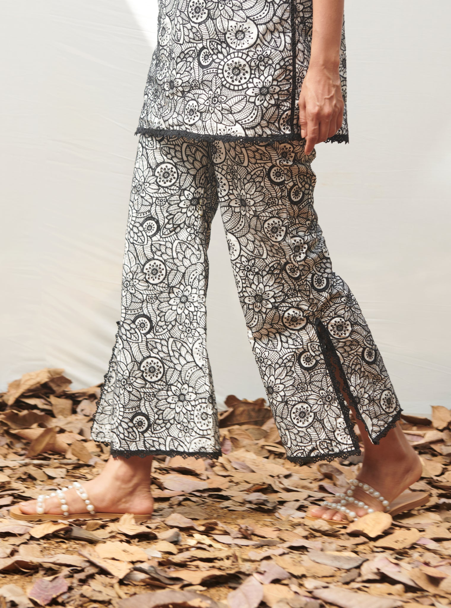 Gardenia Cotton White Co-ord Set