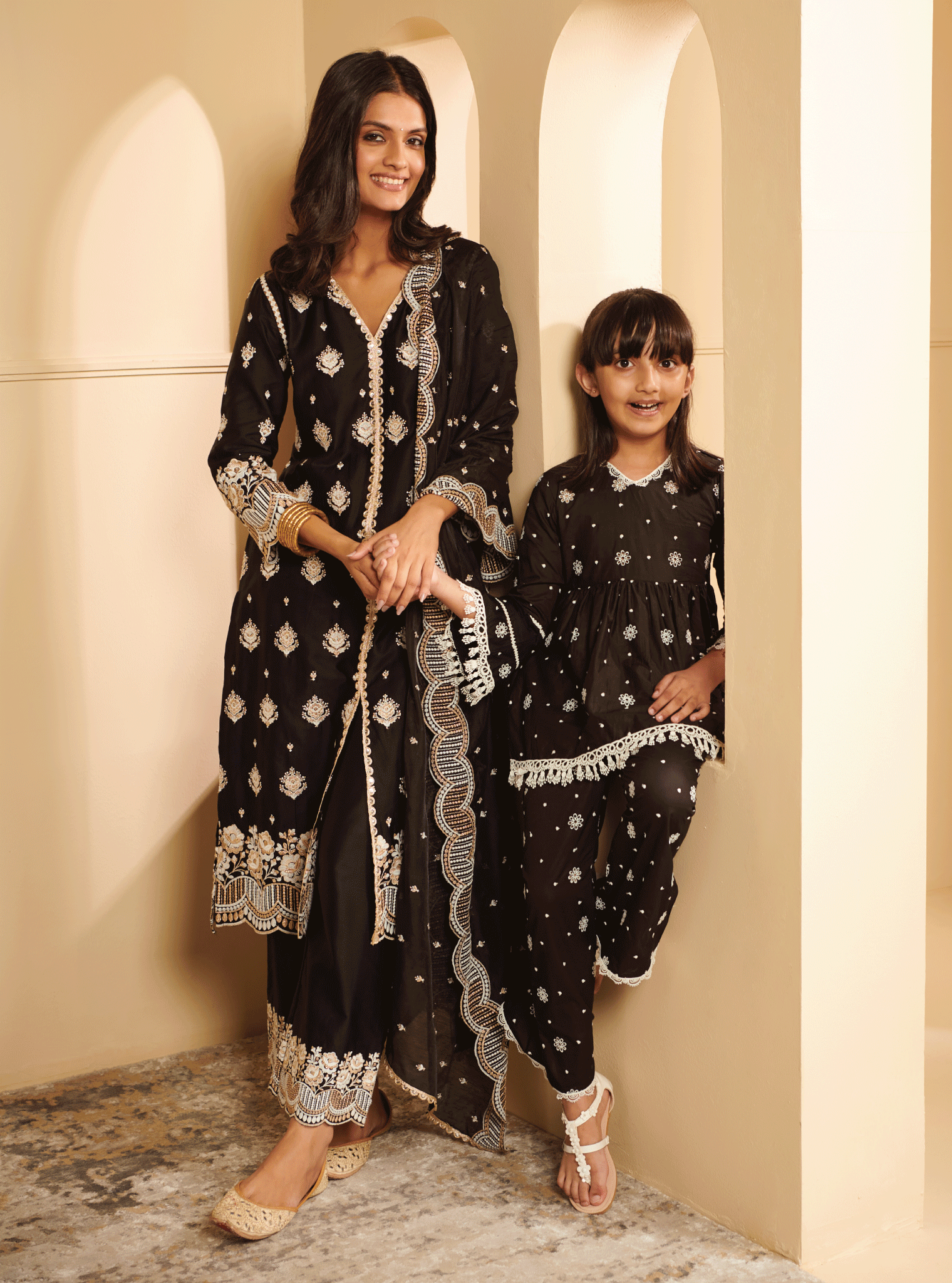 Emme Cotton Black Kurta Set