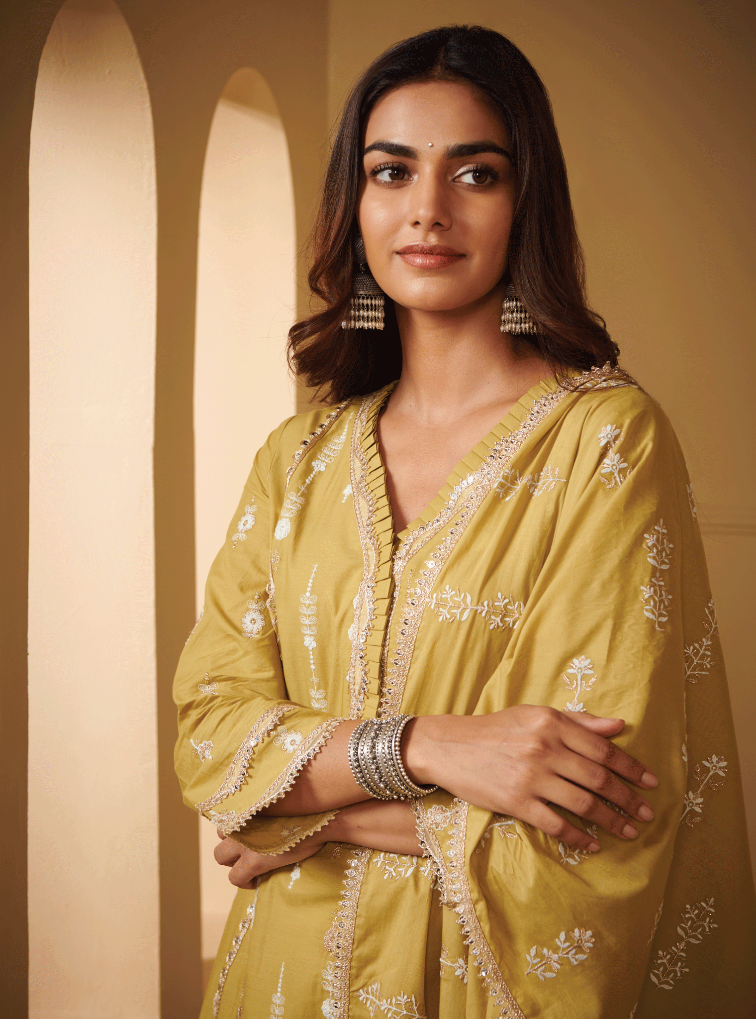 Beki Cotton Green Kurta Set