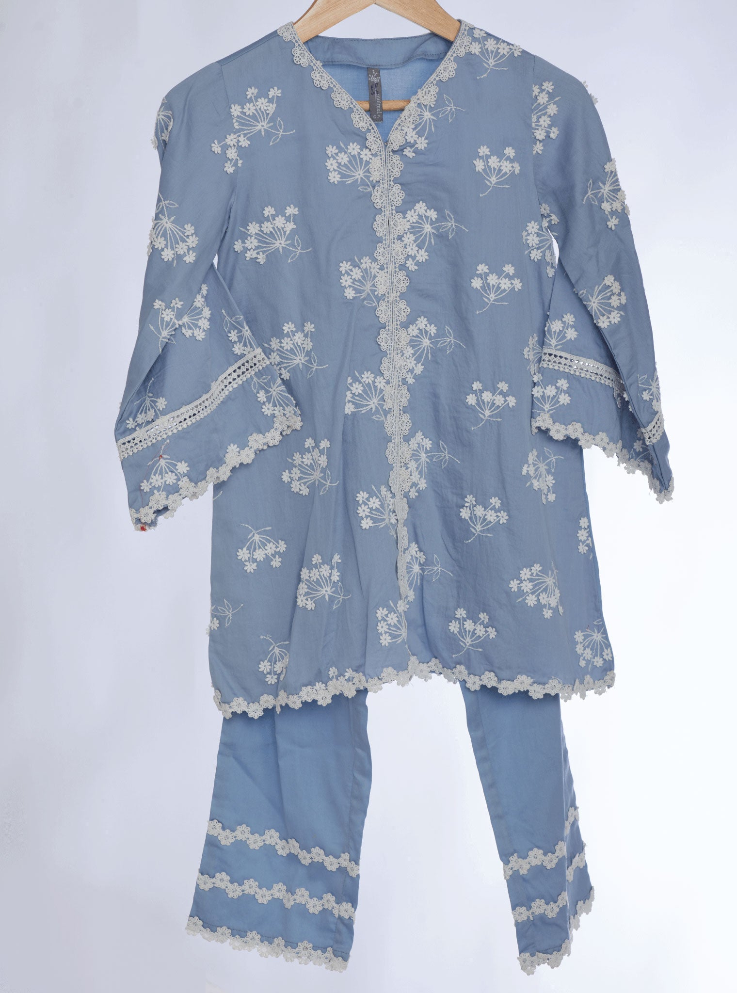 Ife Pima Wedgewood Kurta Set