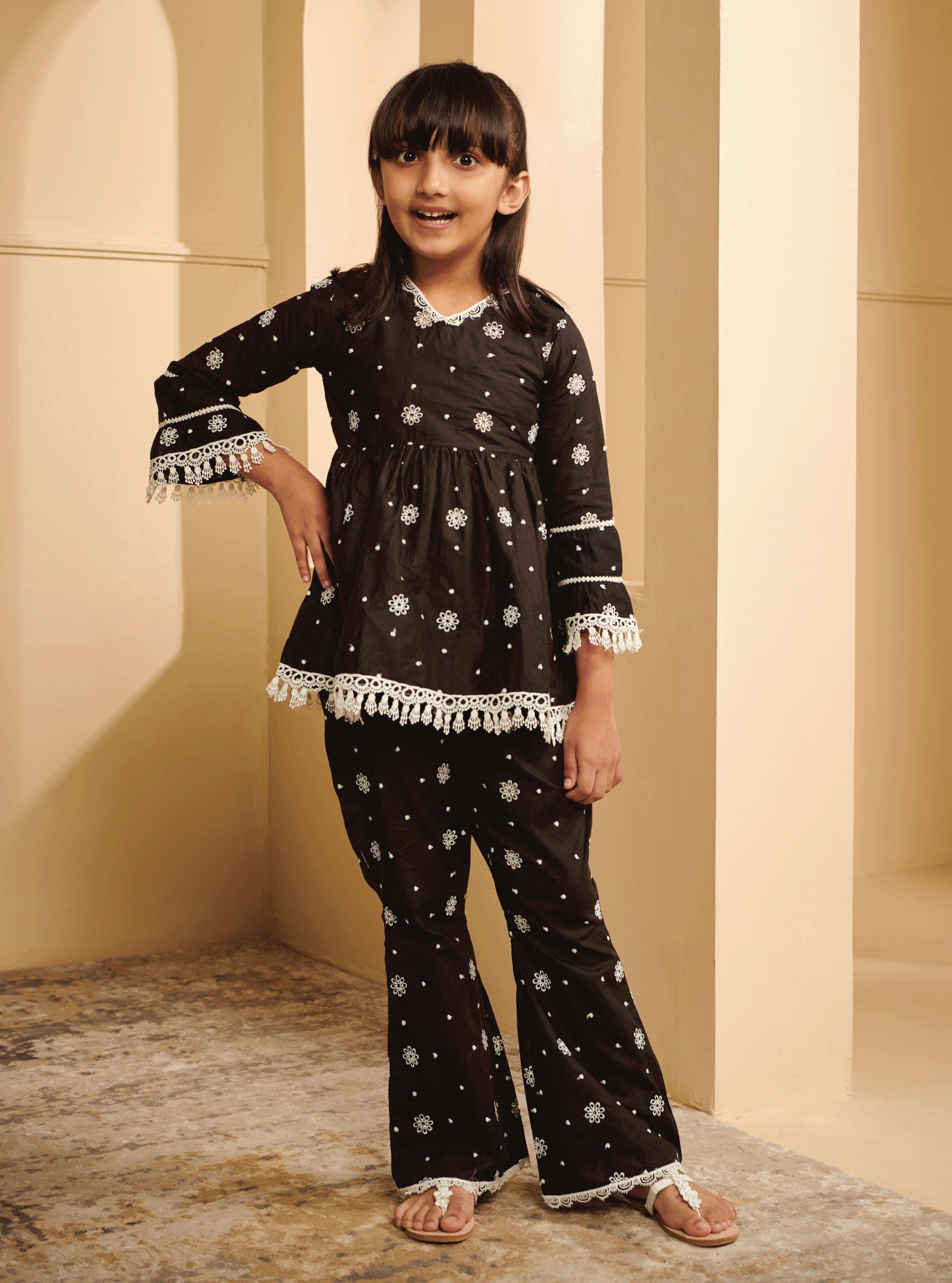 Emme Cotton Black Kurta Set