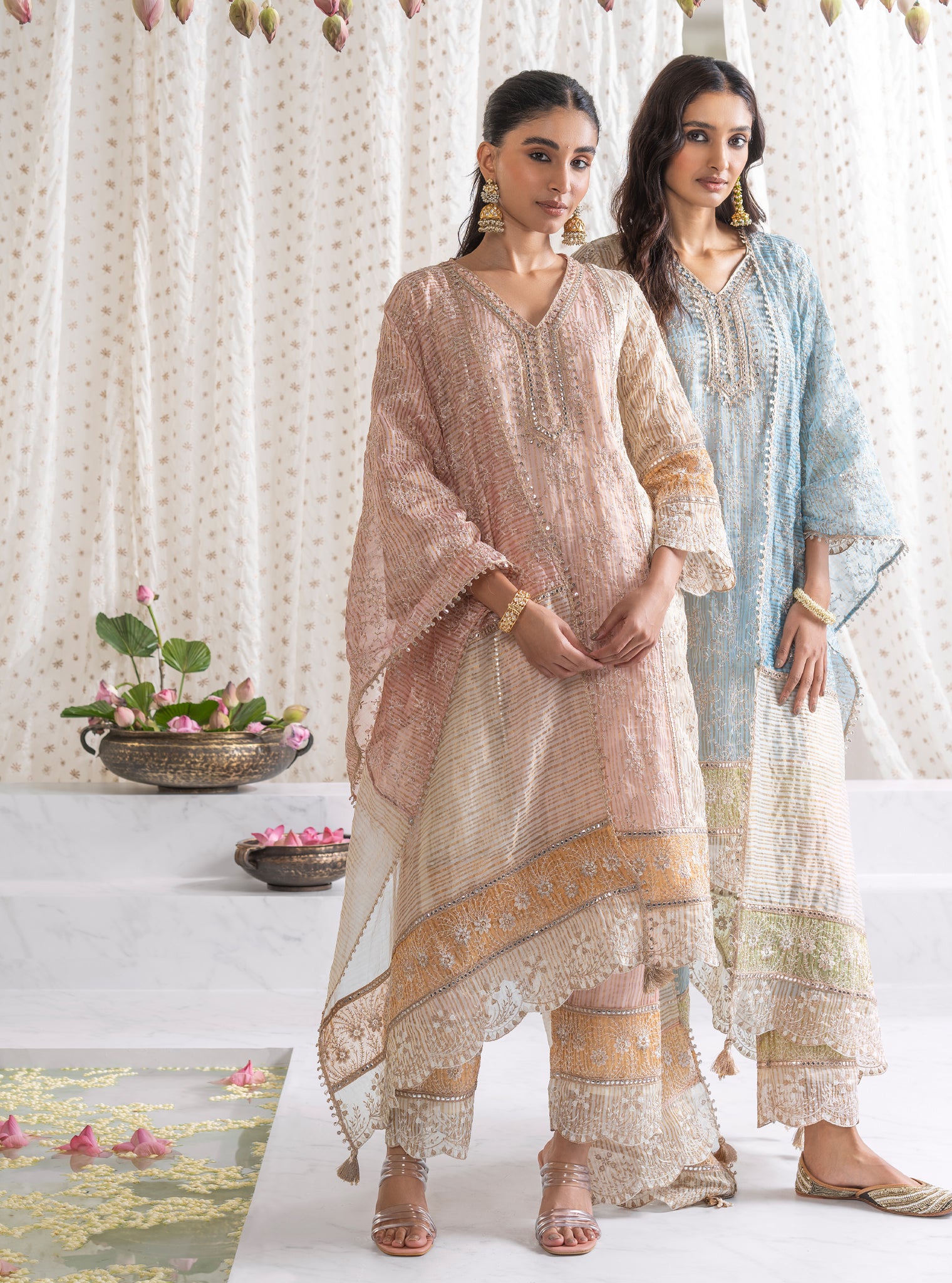 Aboli Banarsi Pink Kurta Set