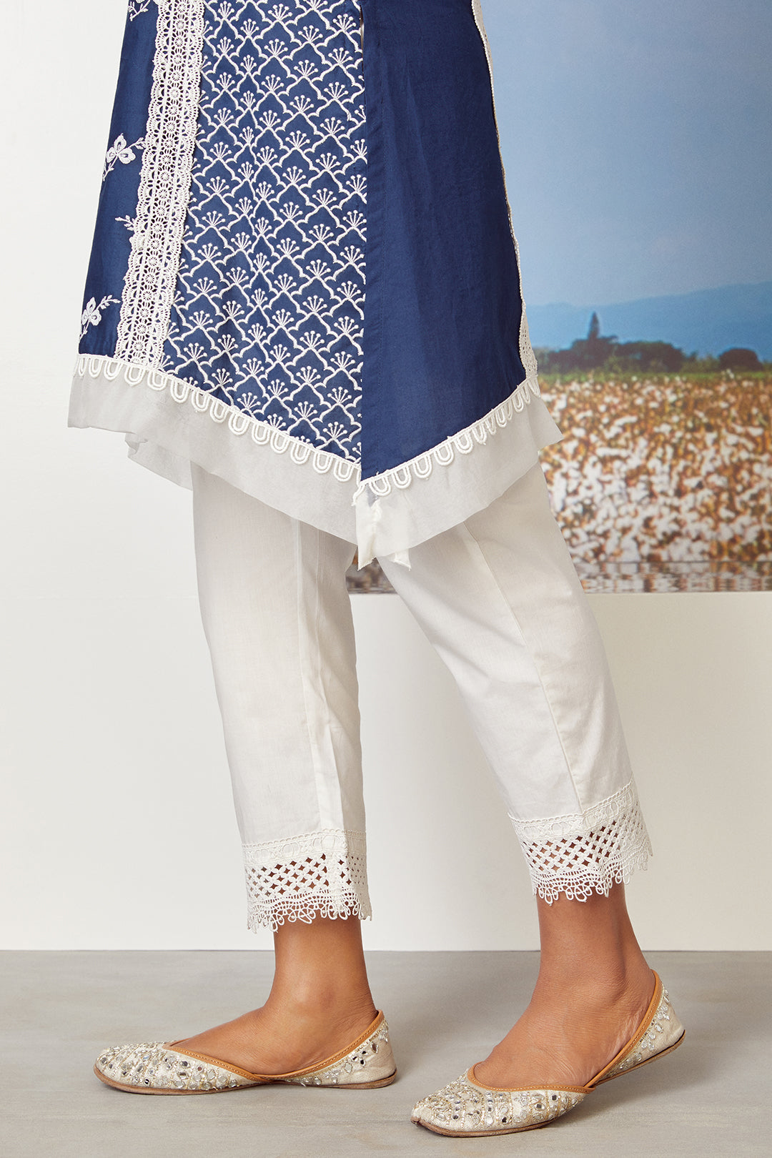 Armada Cotton Navy Kurta Set