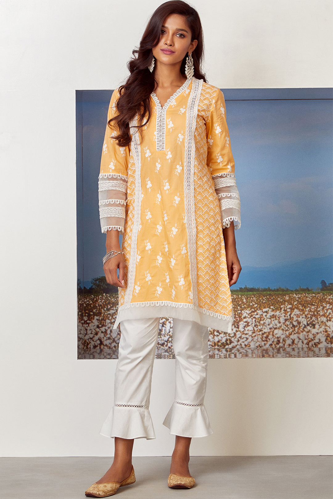 Armada Cotton Orange Kurta Set