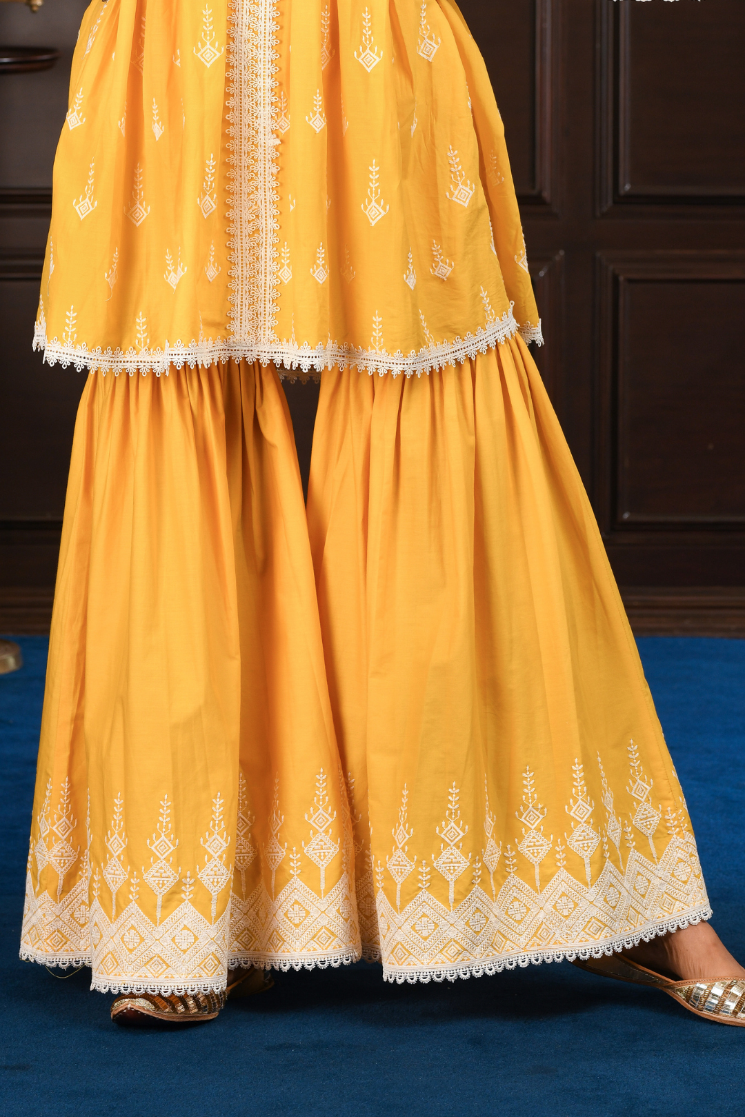 Alaia Cotton Kurta with Garara Set