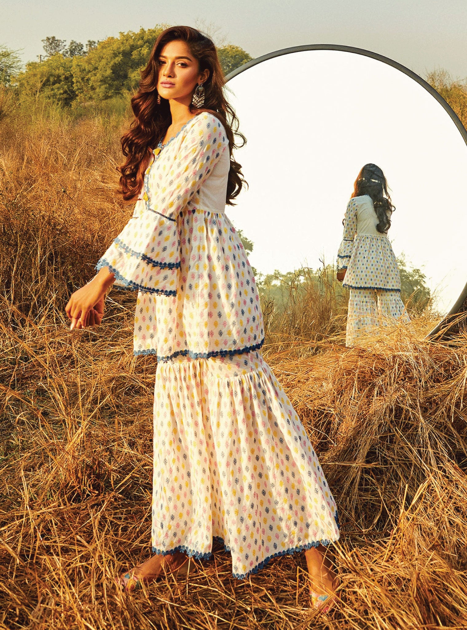 Alpine Cotton Kurta with Sharara Set