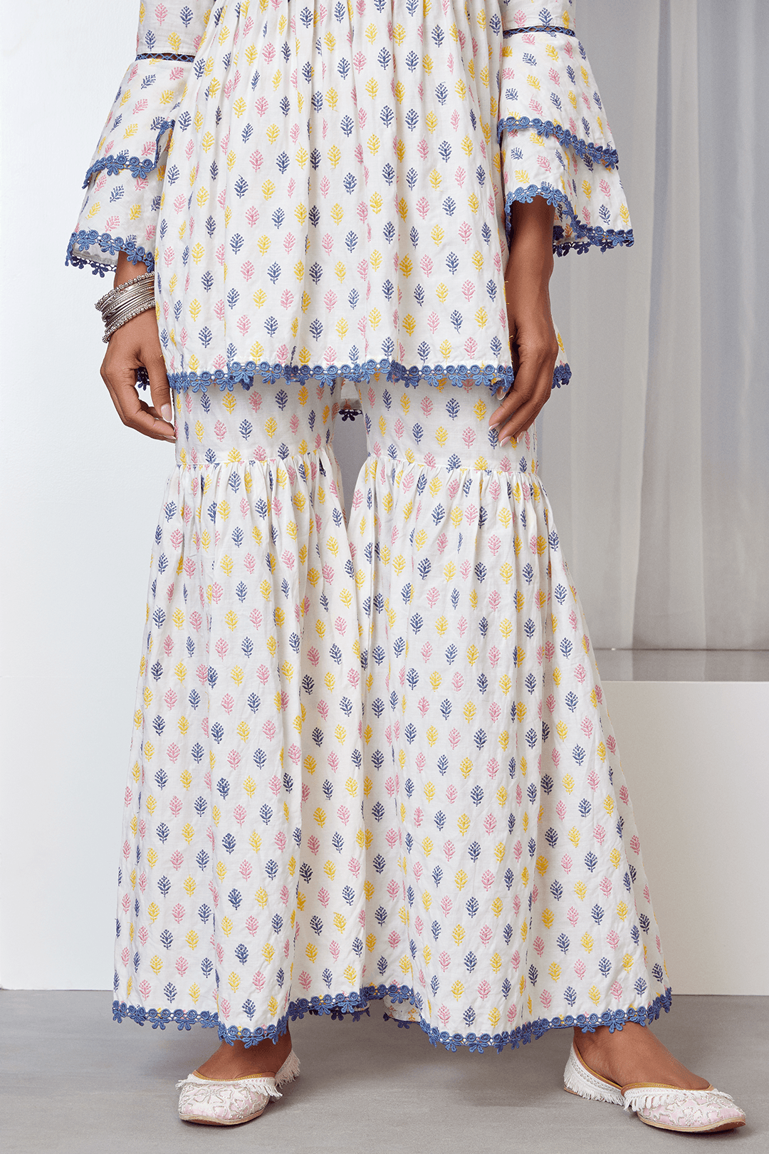 Alpine Cotton Kurta with Sharara Set