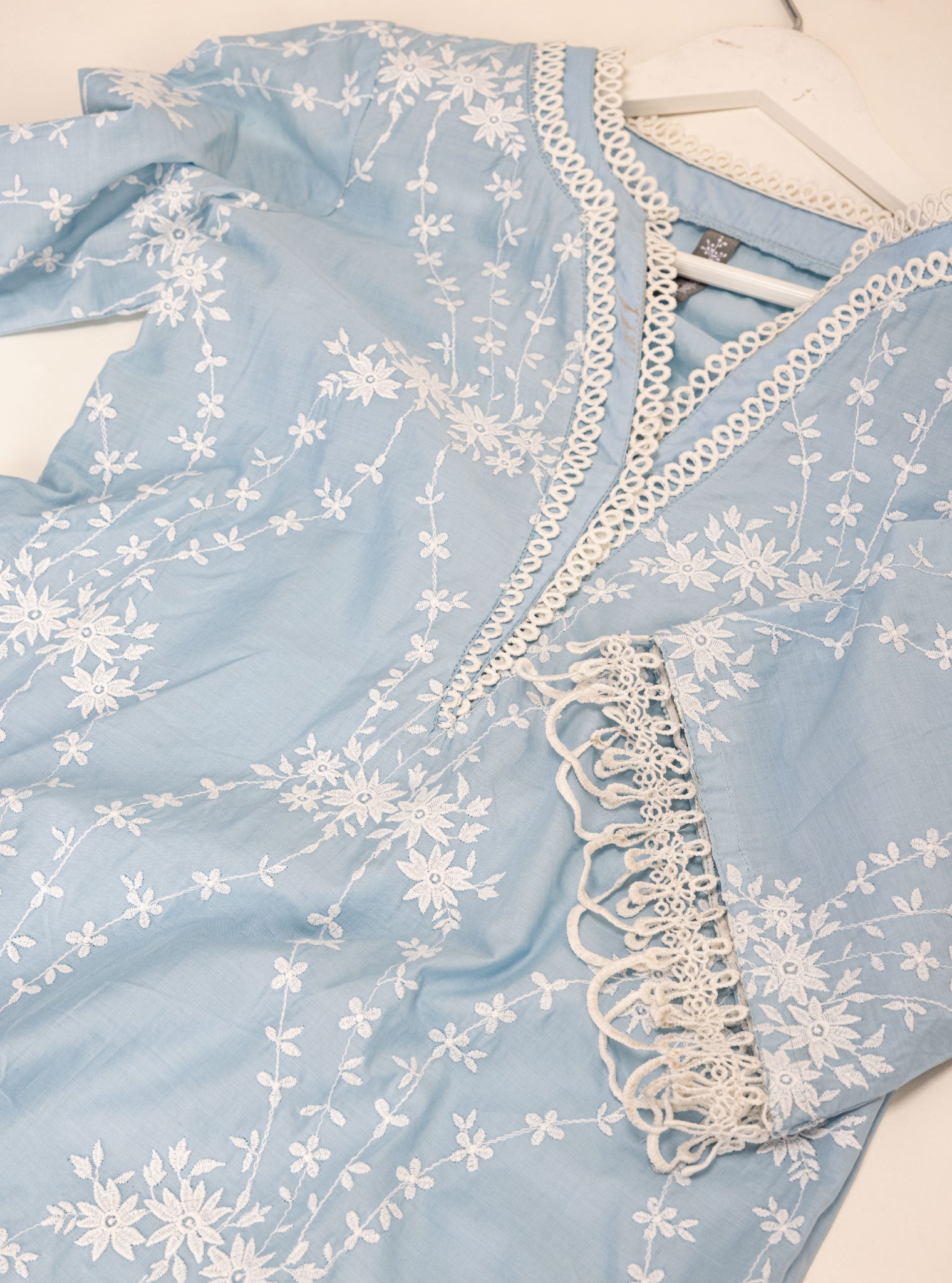 Arki Cotton Blue Kurta with Palazzo Set