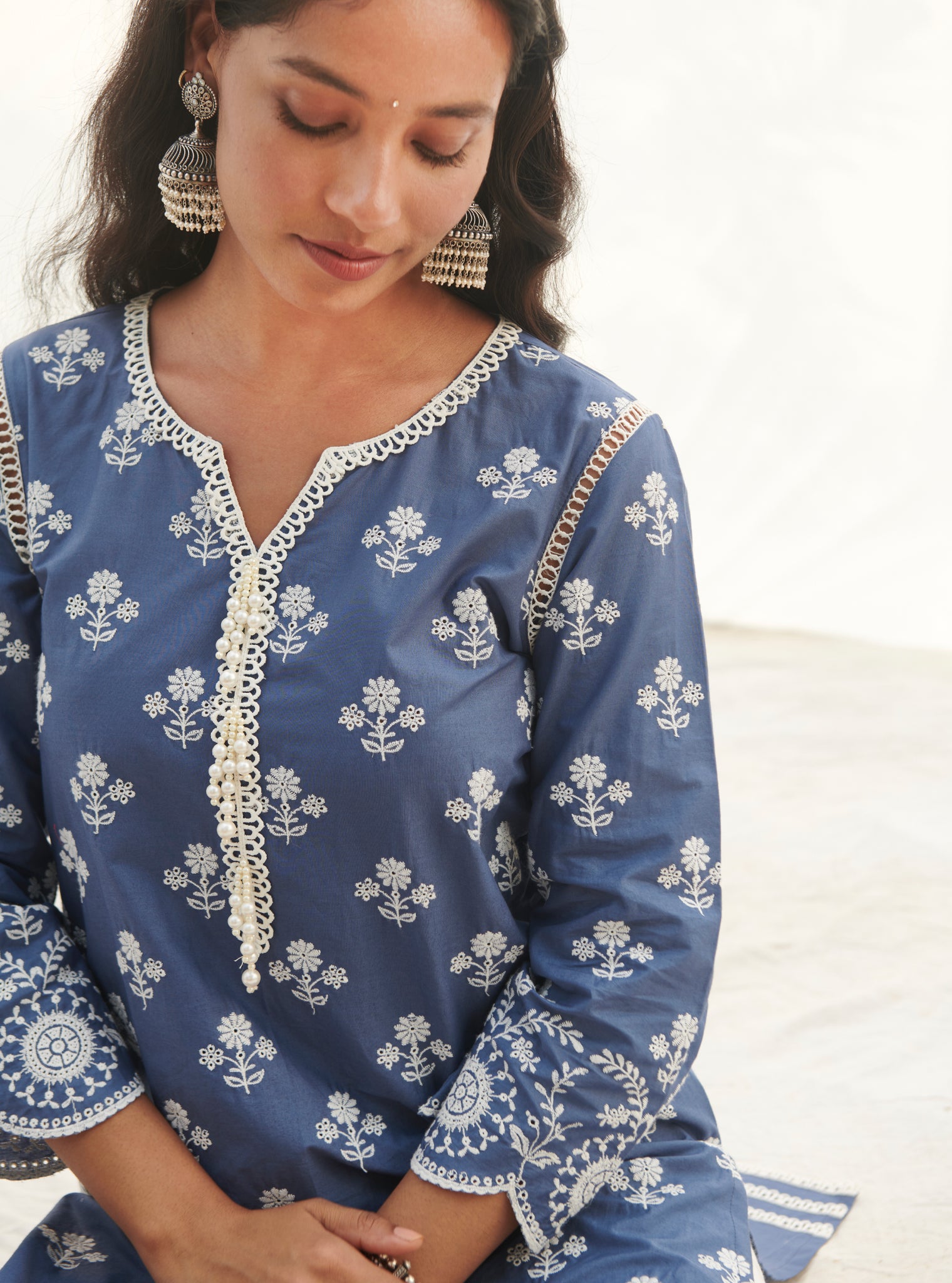Arpora Cotton Navy Kurta Set