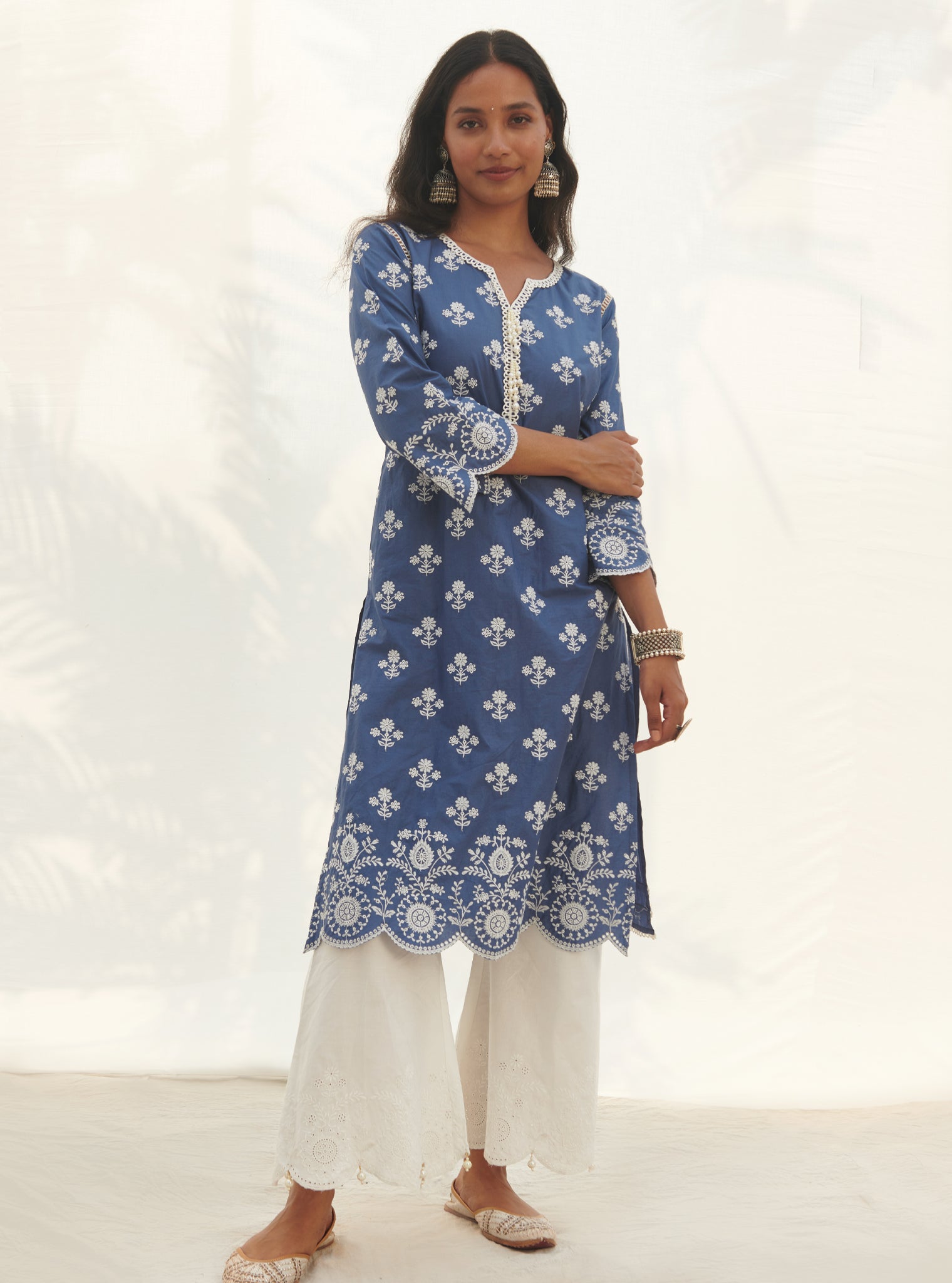Arpora Cotton Navy Kurta Set