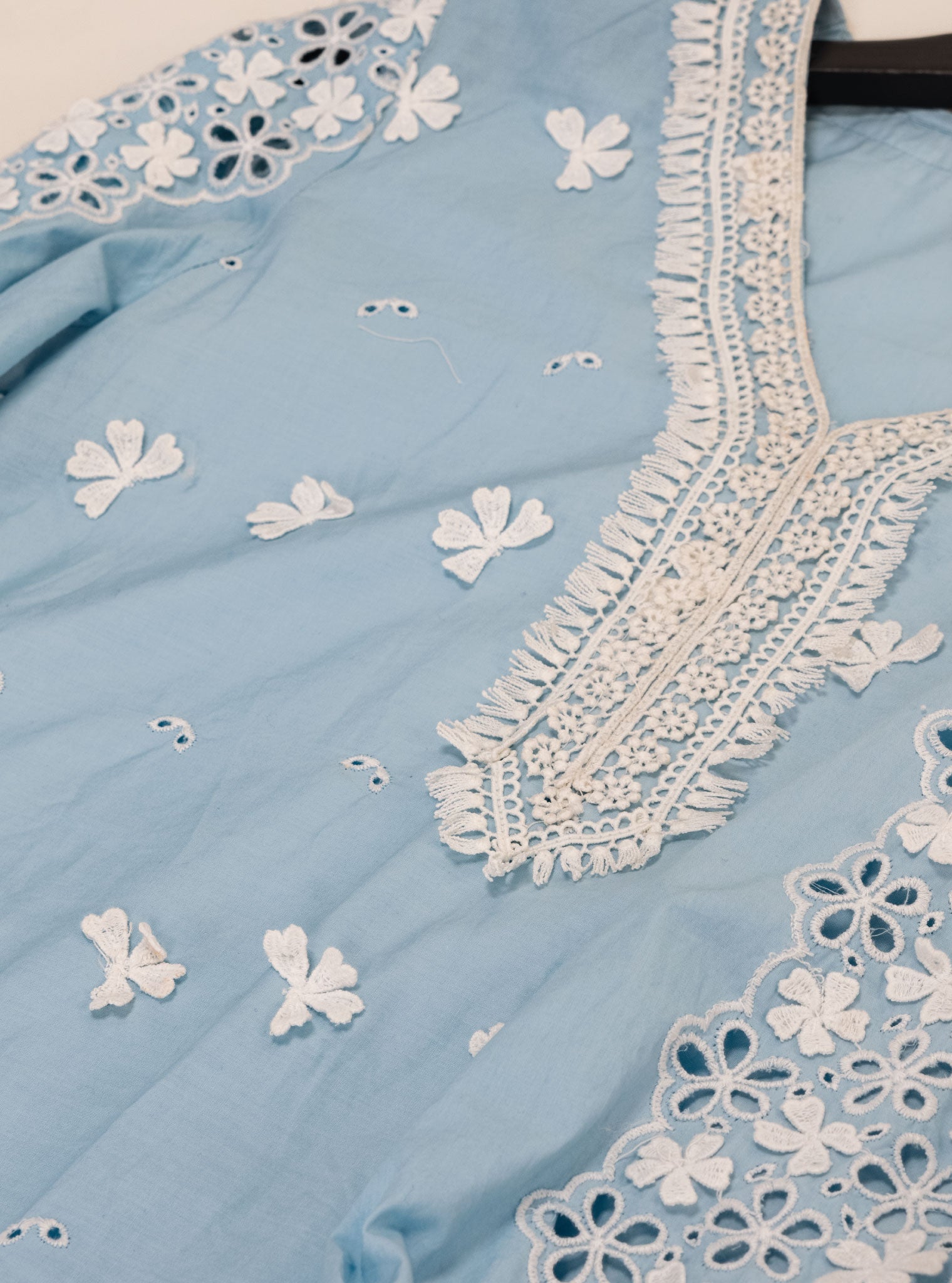 Asota Cotton Blue Kurta Set
