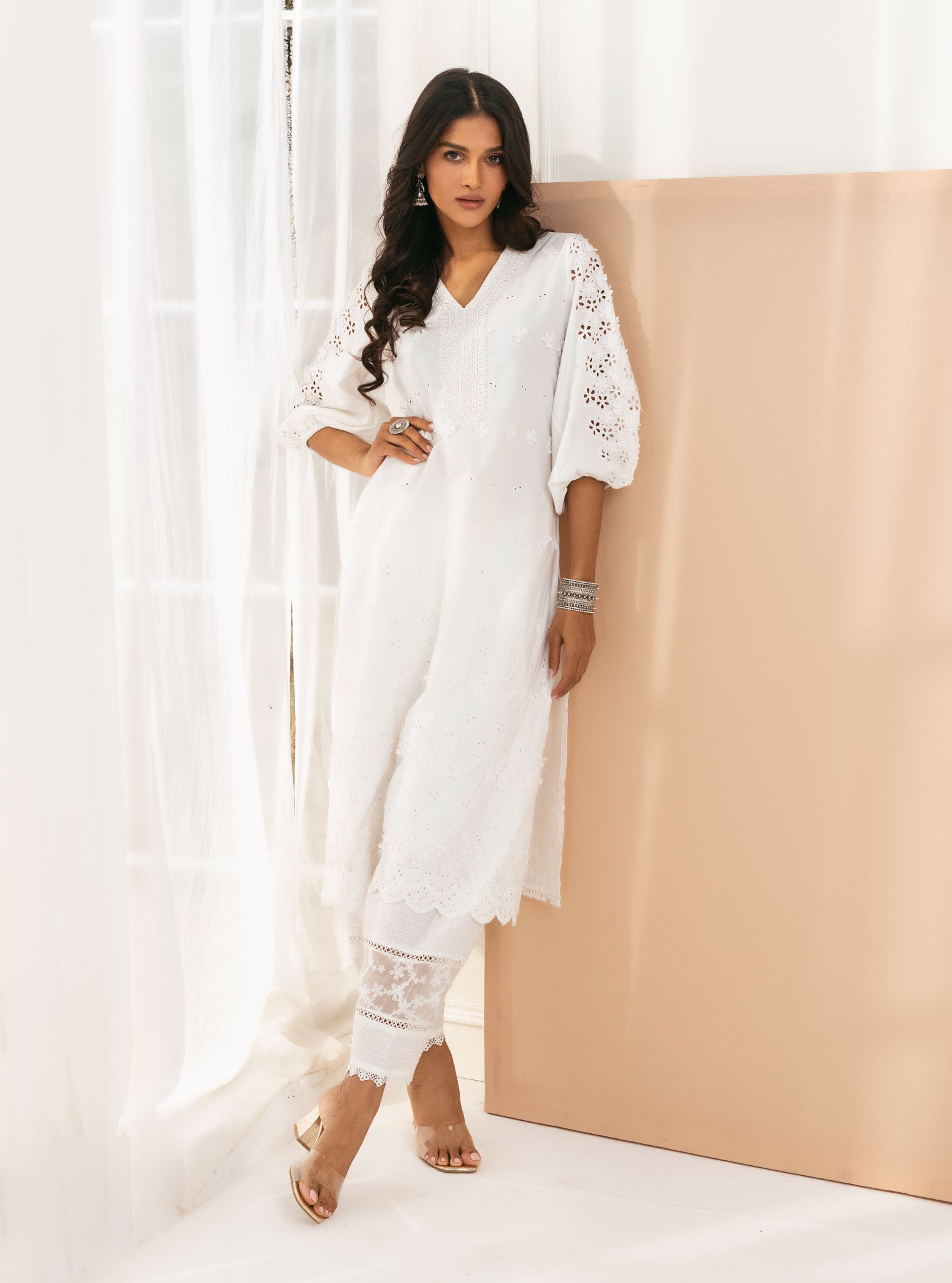 Asota Cotton White Kurta Set