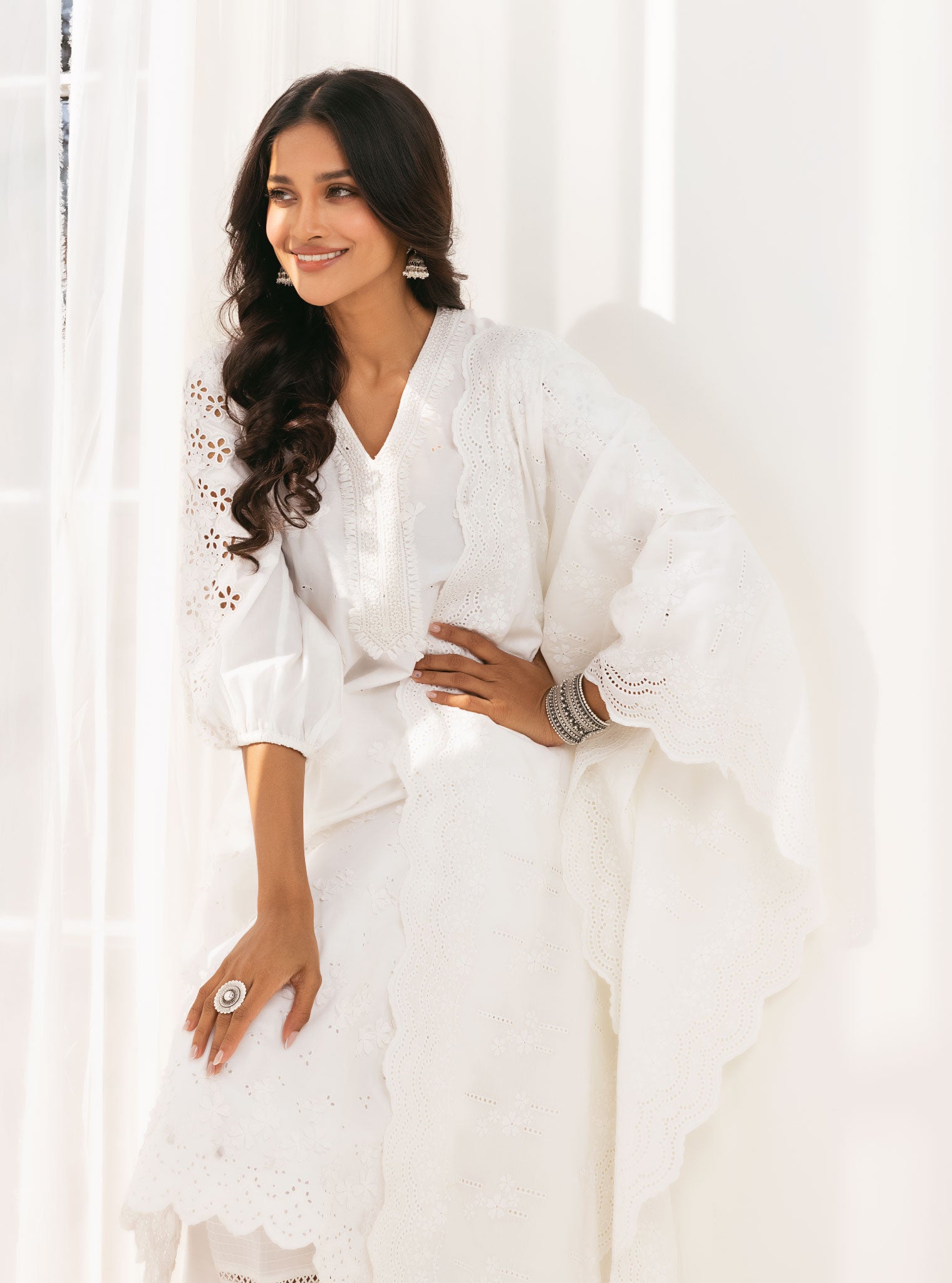 Asota Cotton White Kurta Set