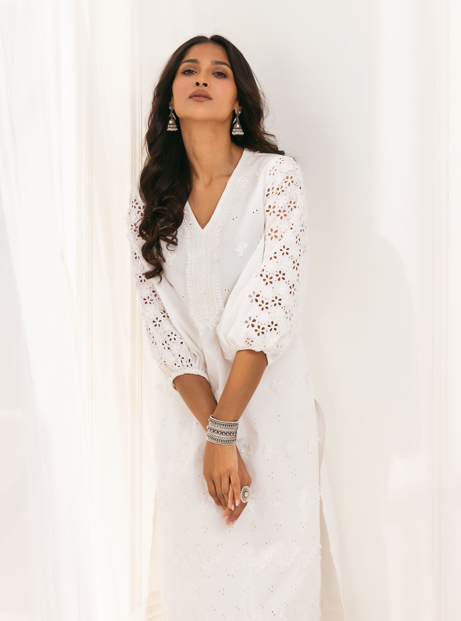 Asota Cotton White Kurta Set