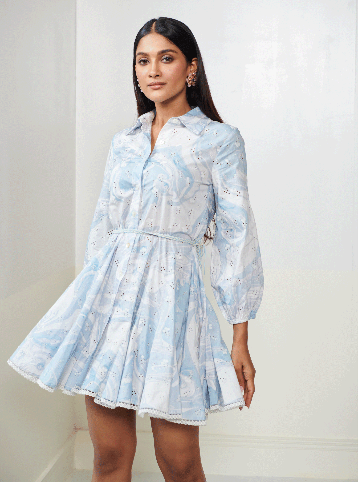 Anza Cotton Blue Dress