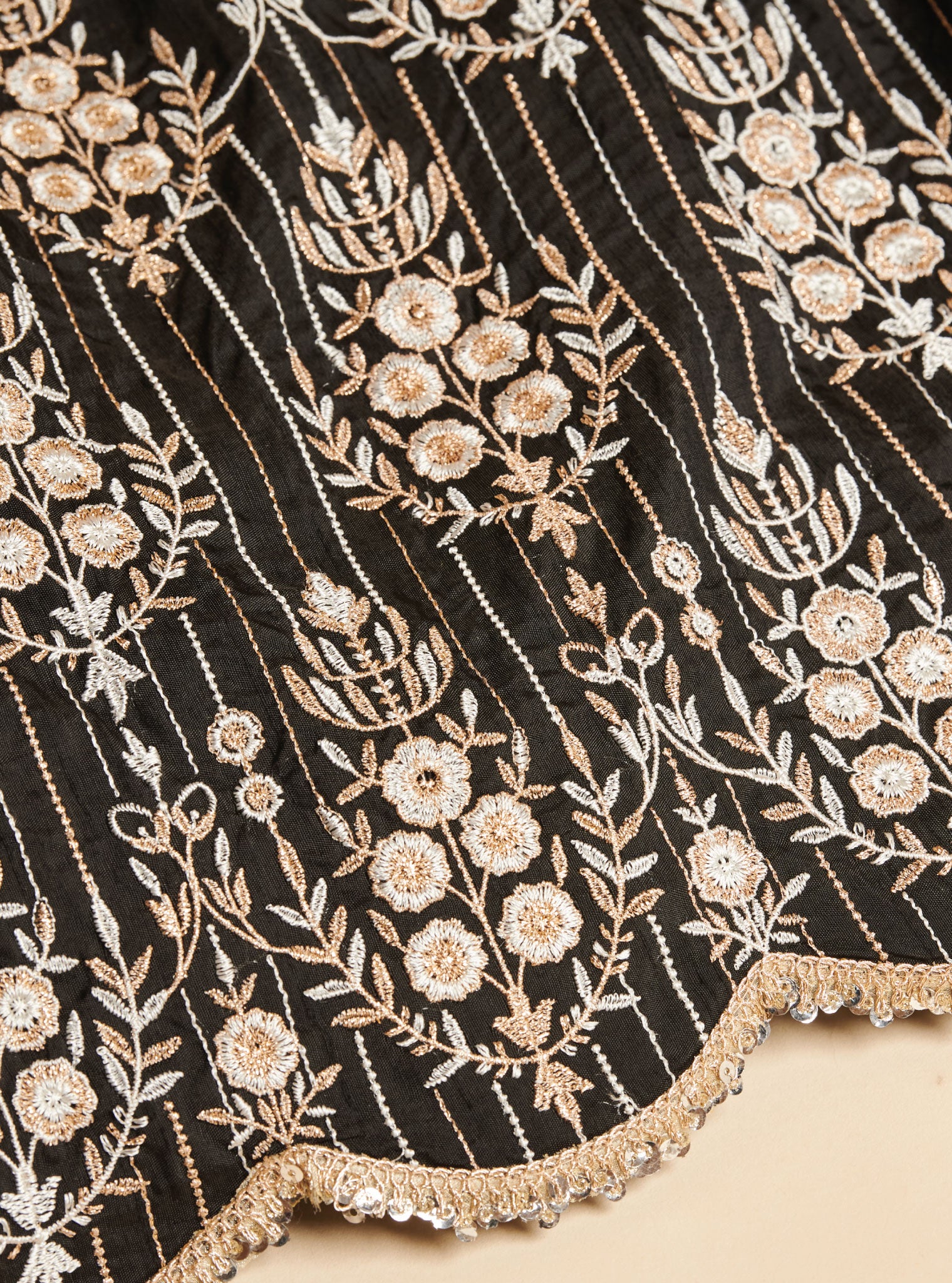 Bahaara Silk Black Lehenga