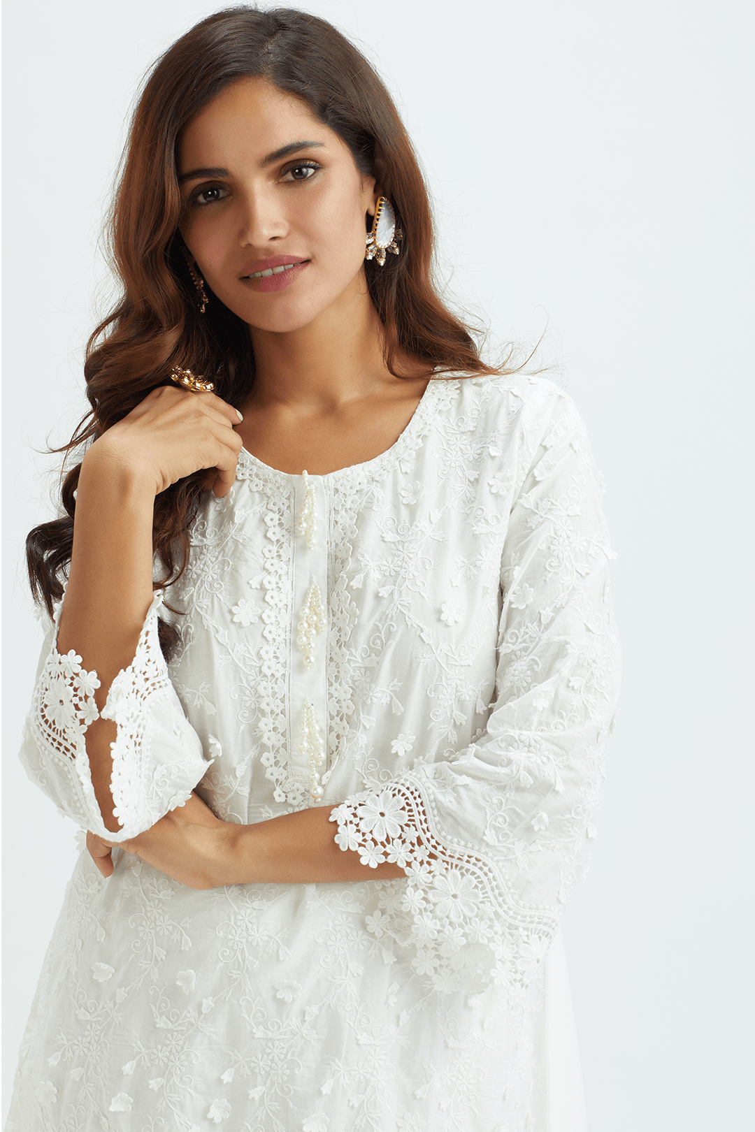 Baybreeze Cotton White Kurta Set