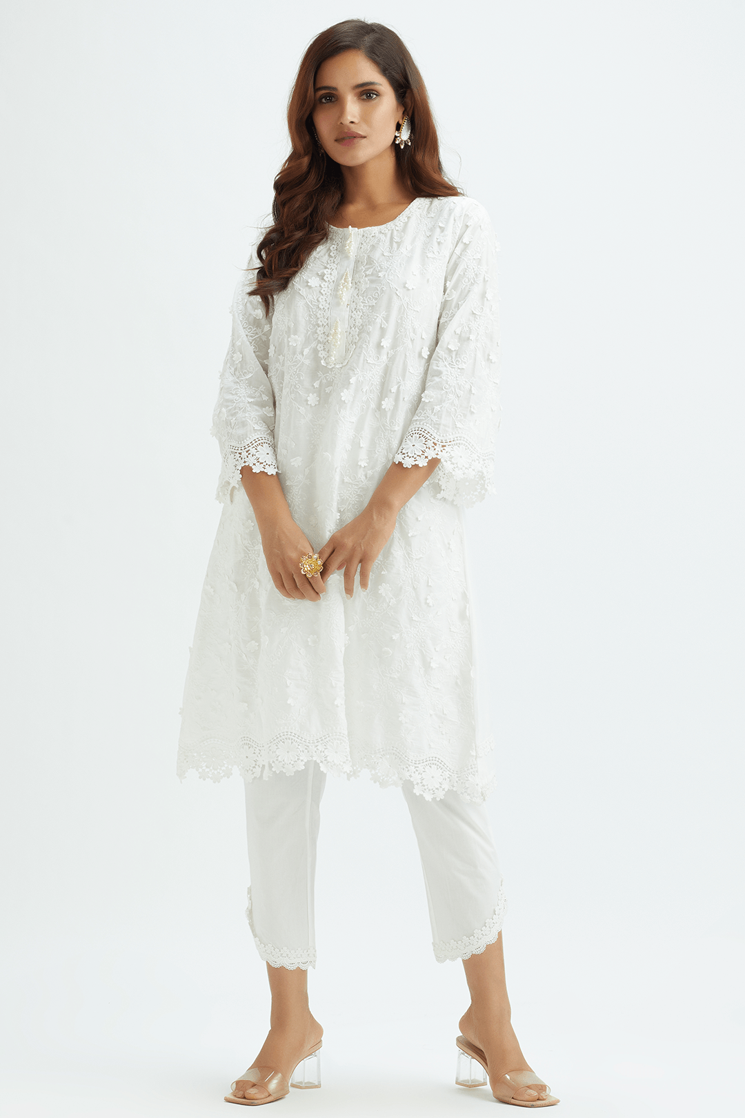 Baybreeze Cotton White Kurta Set