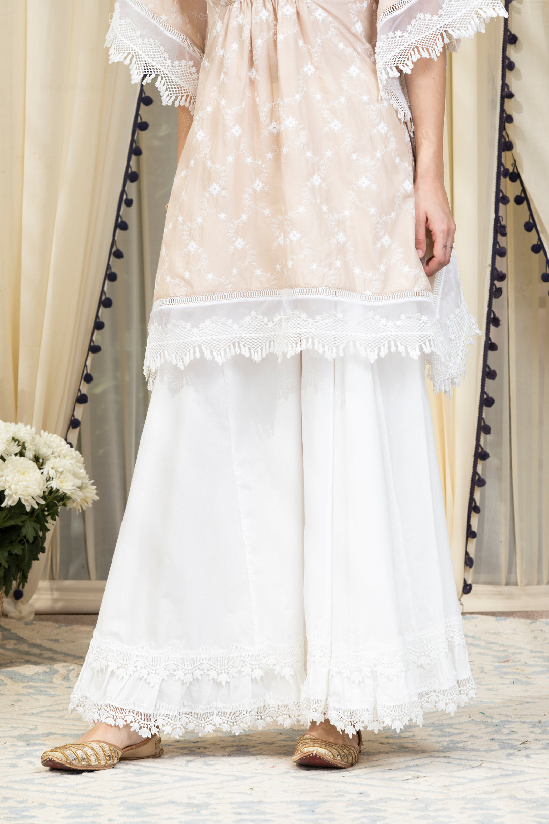 Fiore Cotton Kurta with Sharara Set