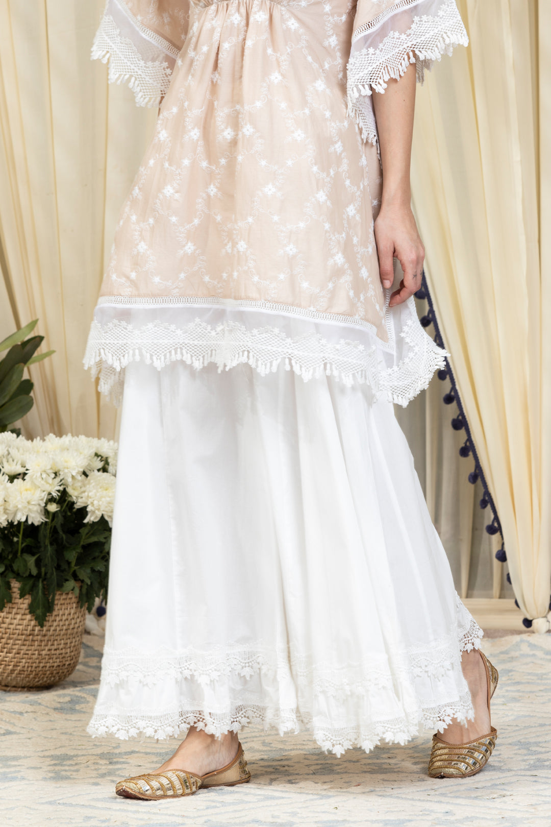 Fiore Cotton Kurta with Sharara Set