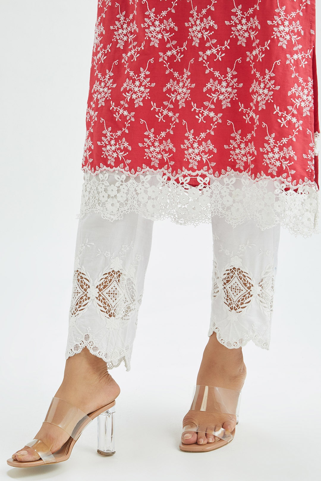 Brook Supima Satin Red Kurta Set