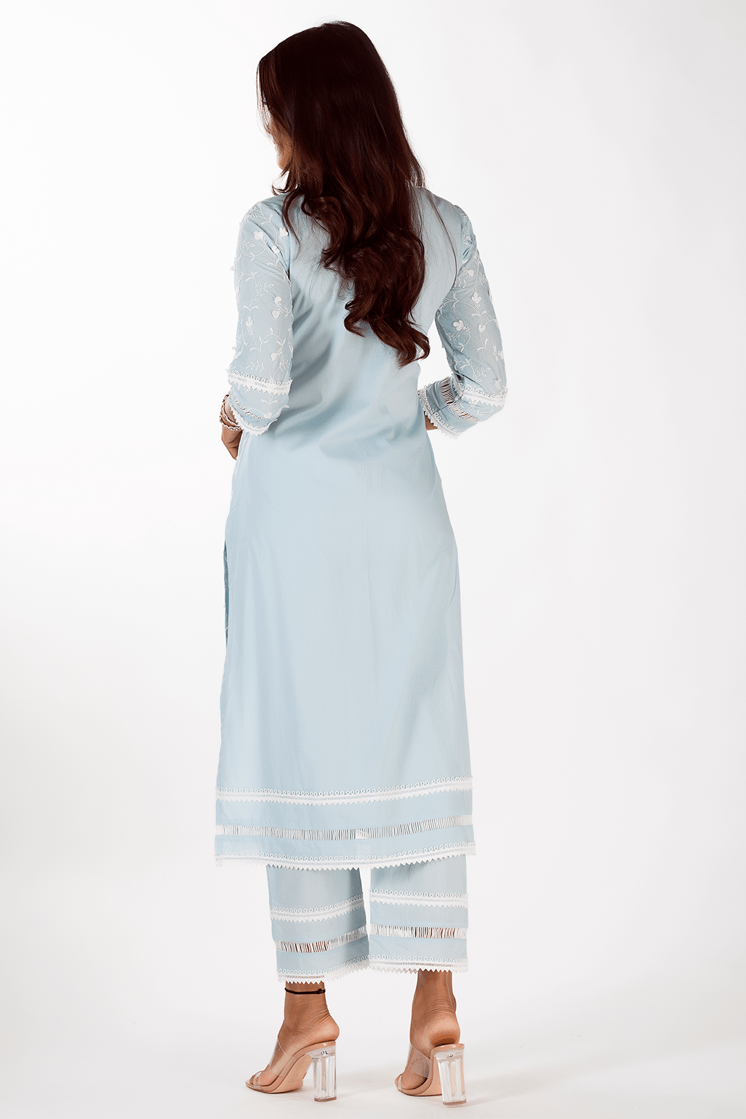 Cali Cotton Light Blue Kurta Set