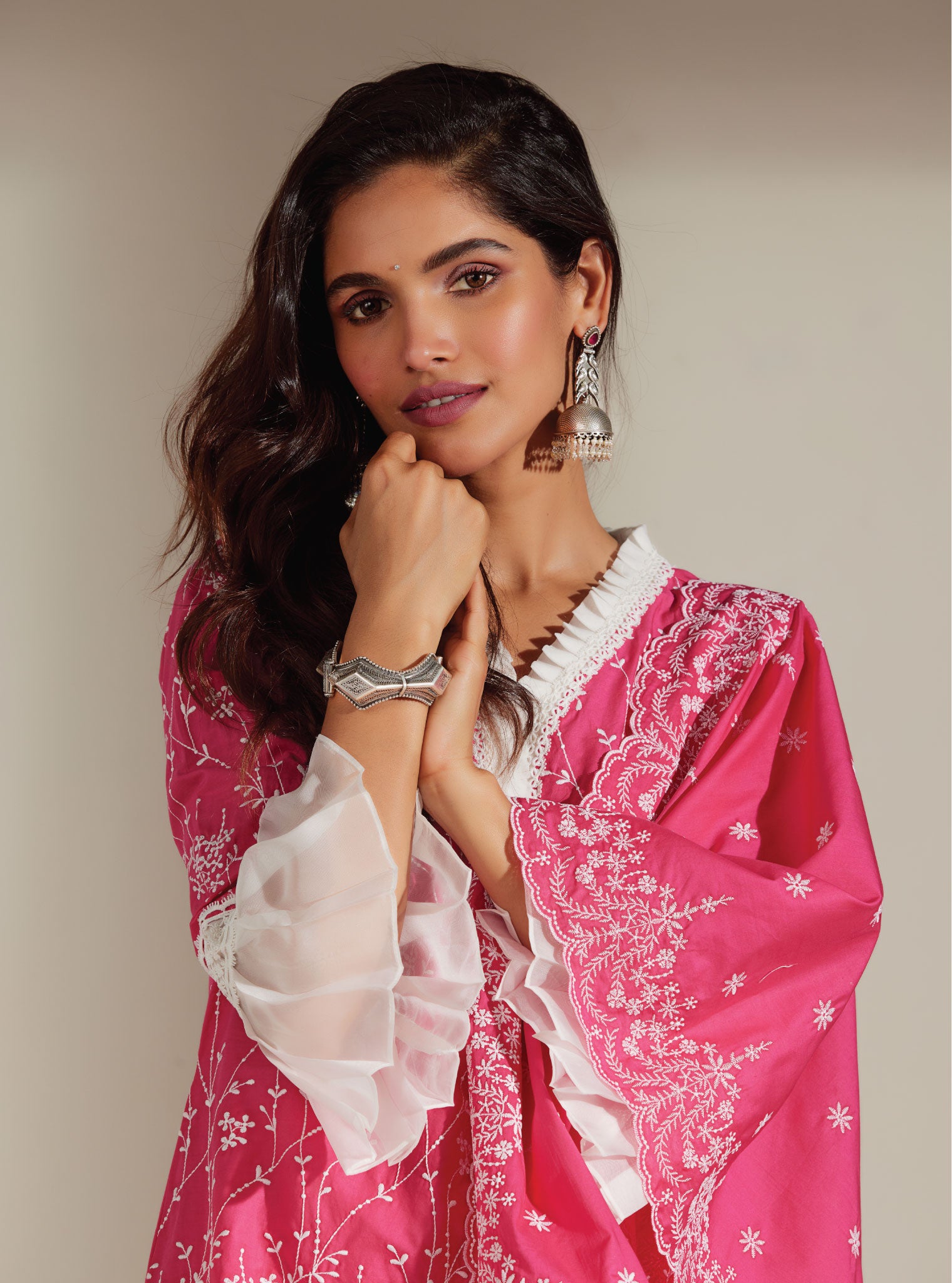 Carmen Cotton Pink Kurta Set