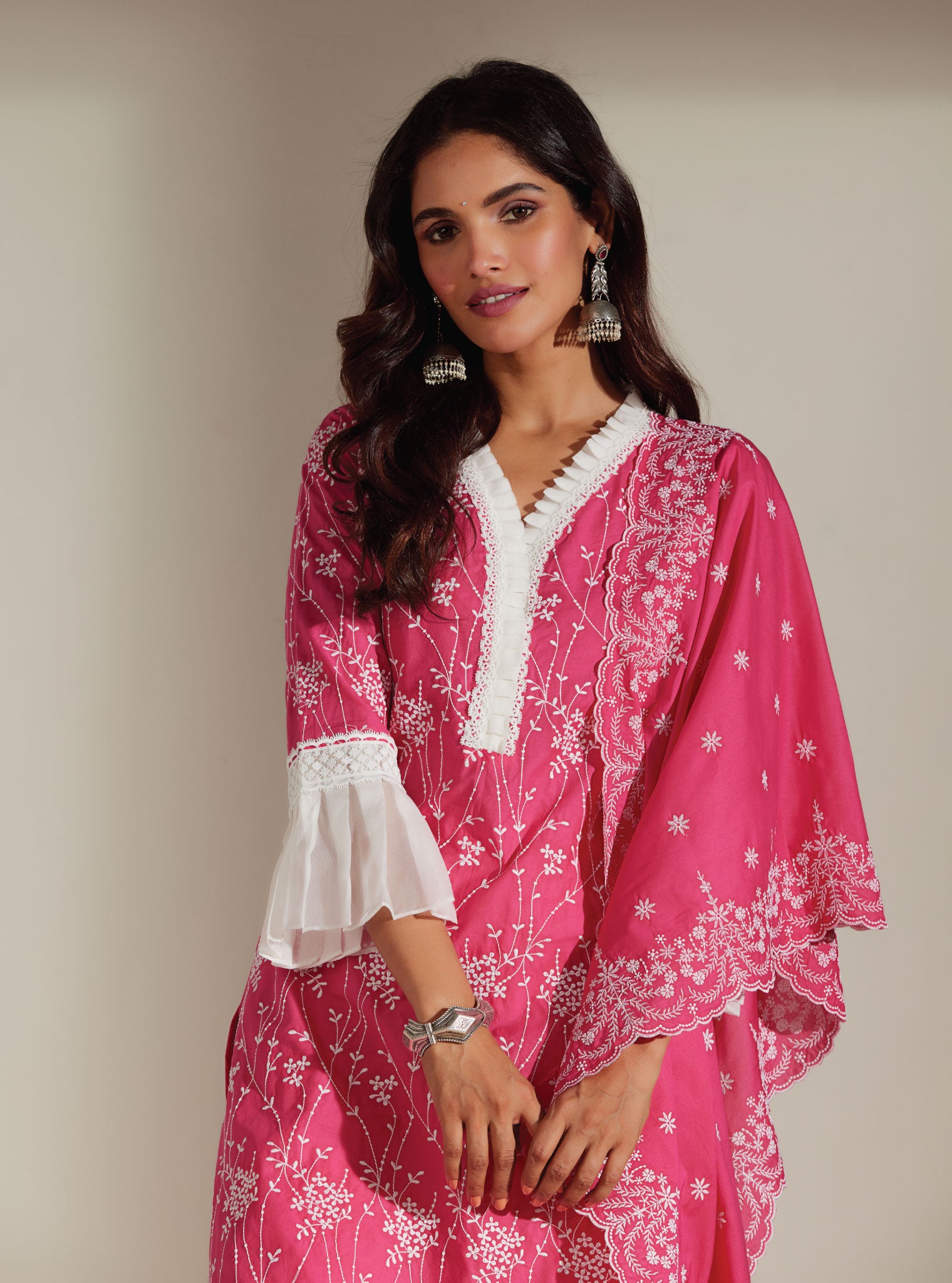 Carmen Cotton Pink Kurta Set