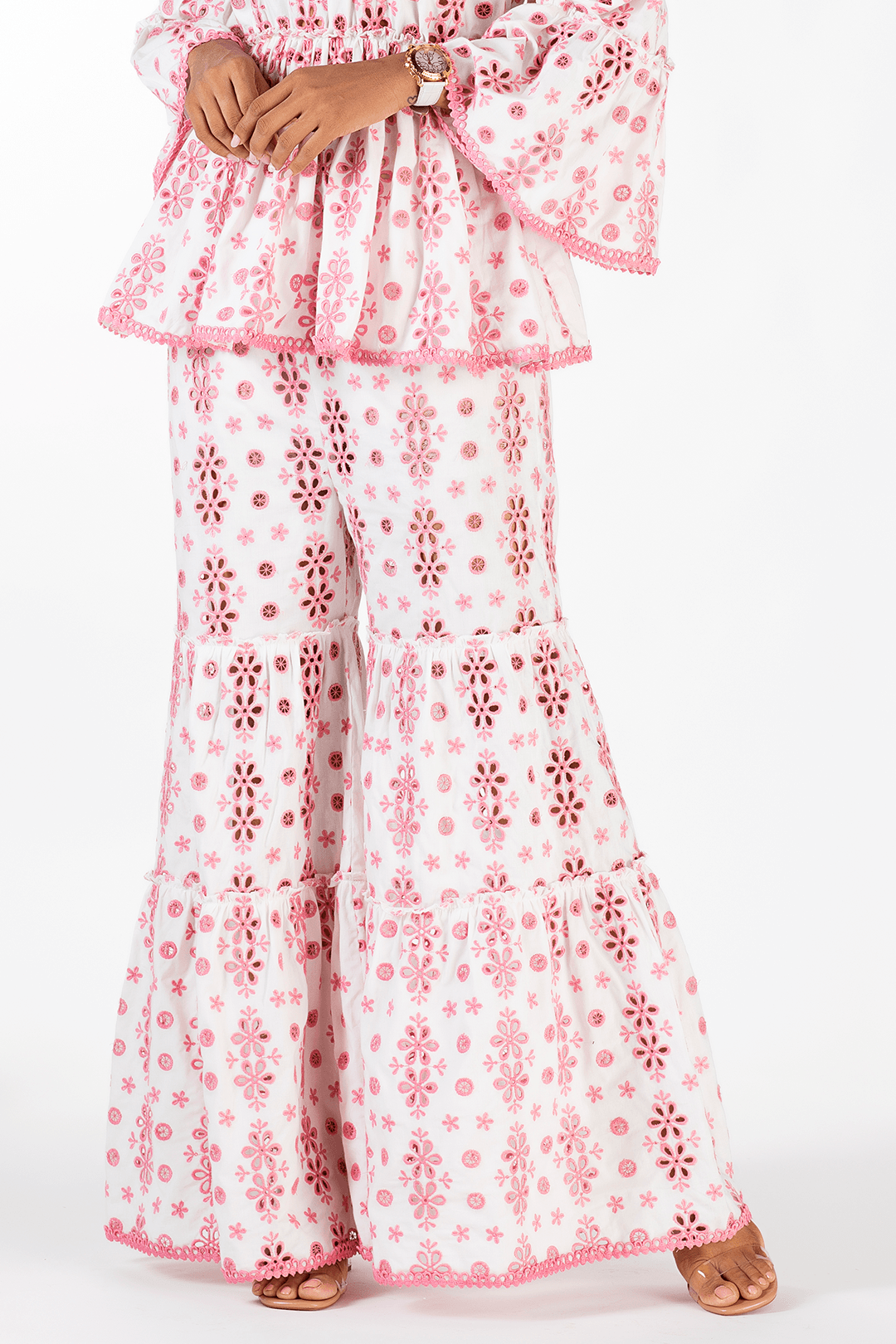 Chloe Cotton White Top Set