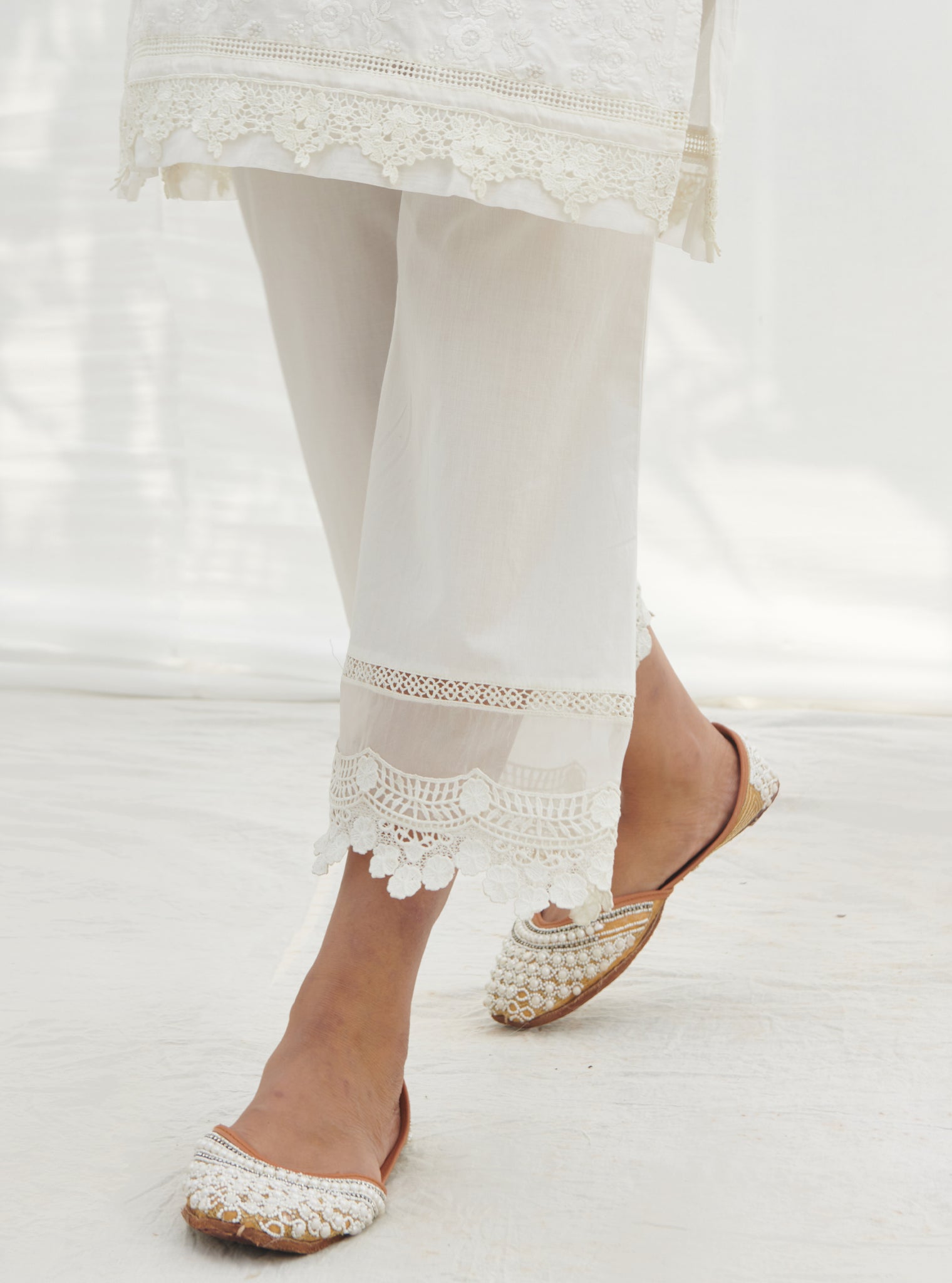 Codli Cotton White Kurta Set