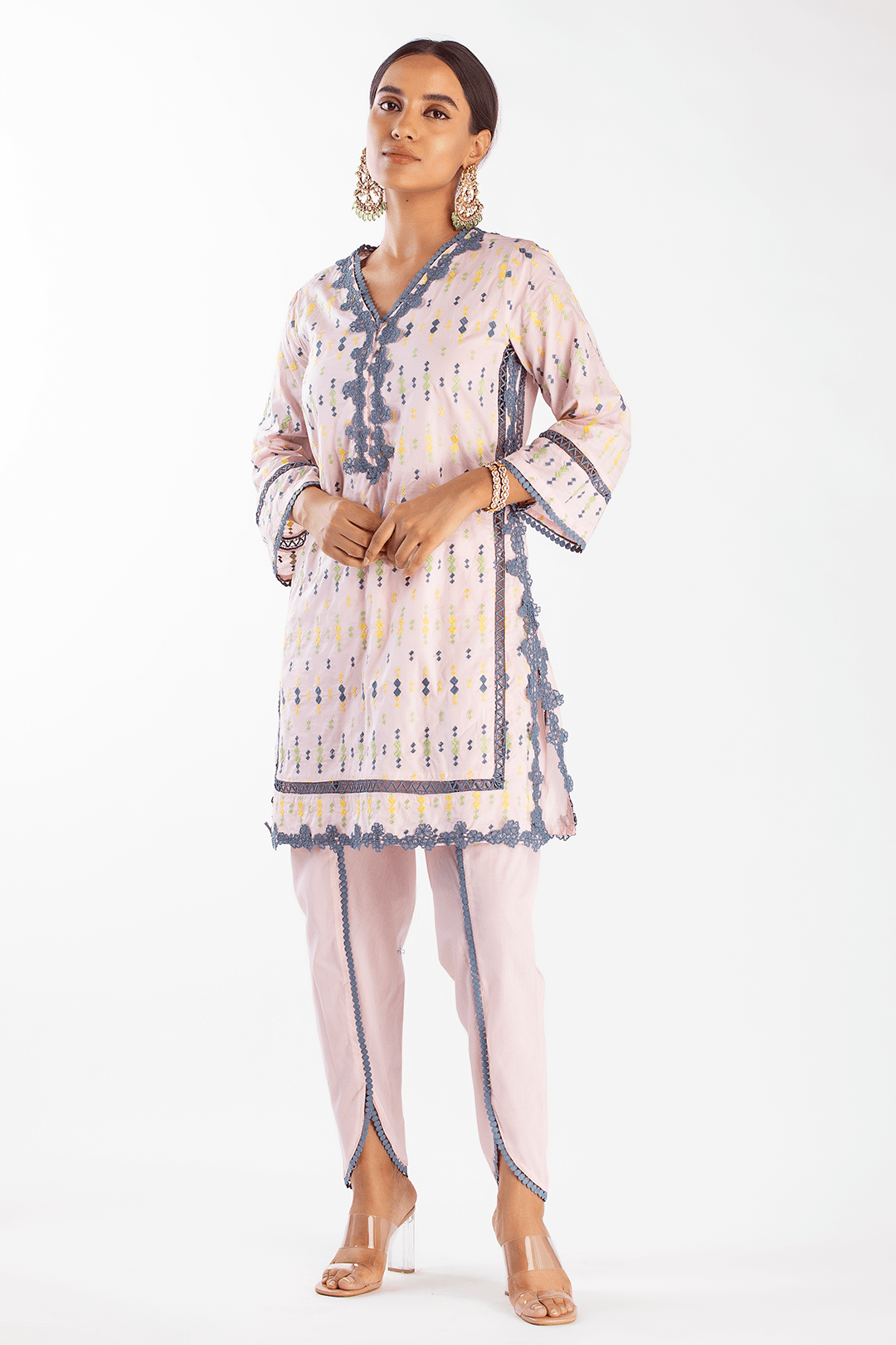 Cupid Cotton Pink Kurta Set