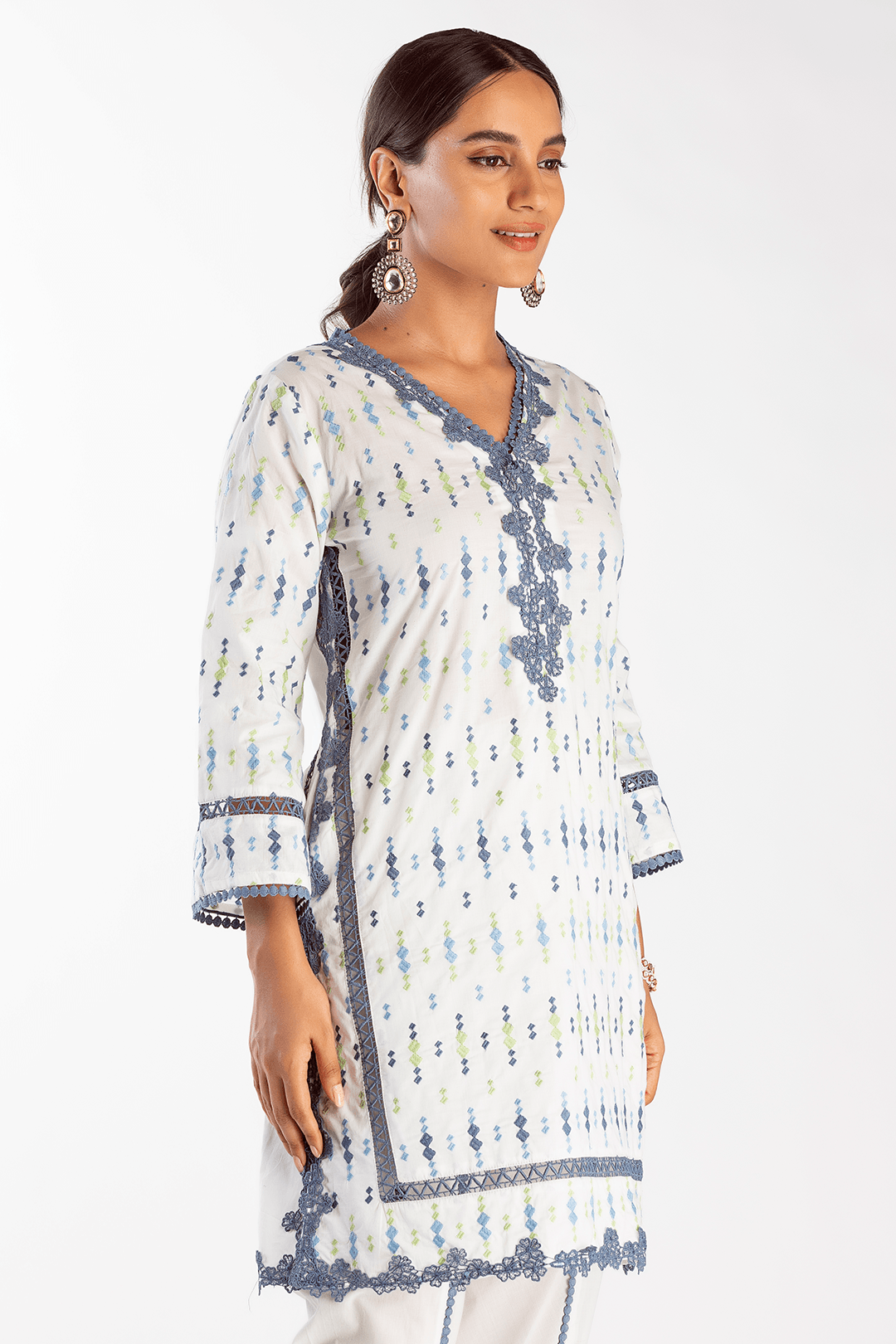 Cupid Cotton White Kurta Set