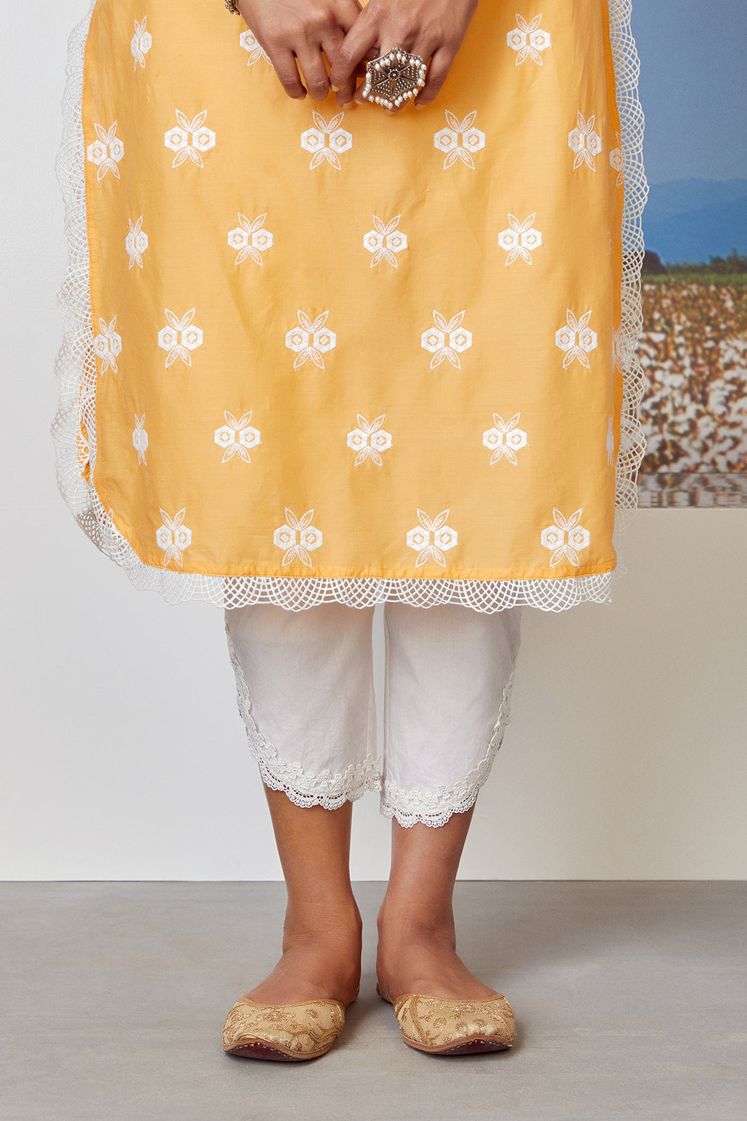 Dawn Cotton Orange Kurta Set