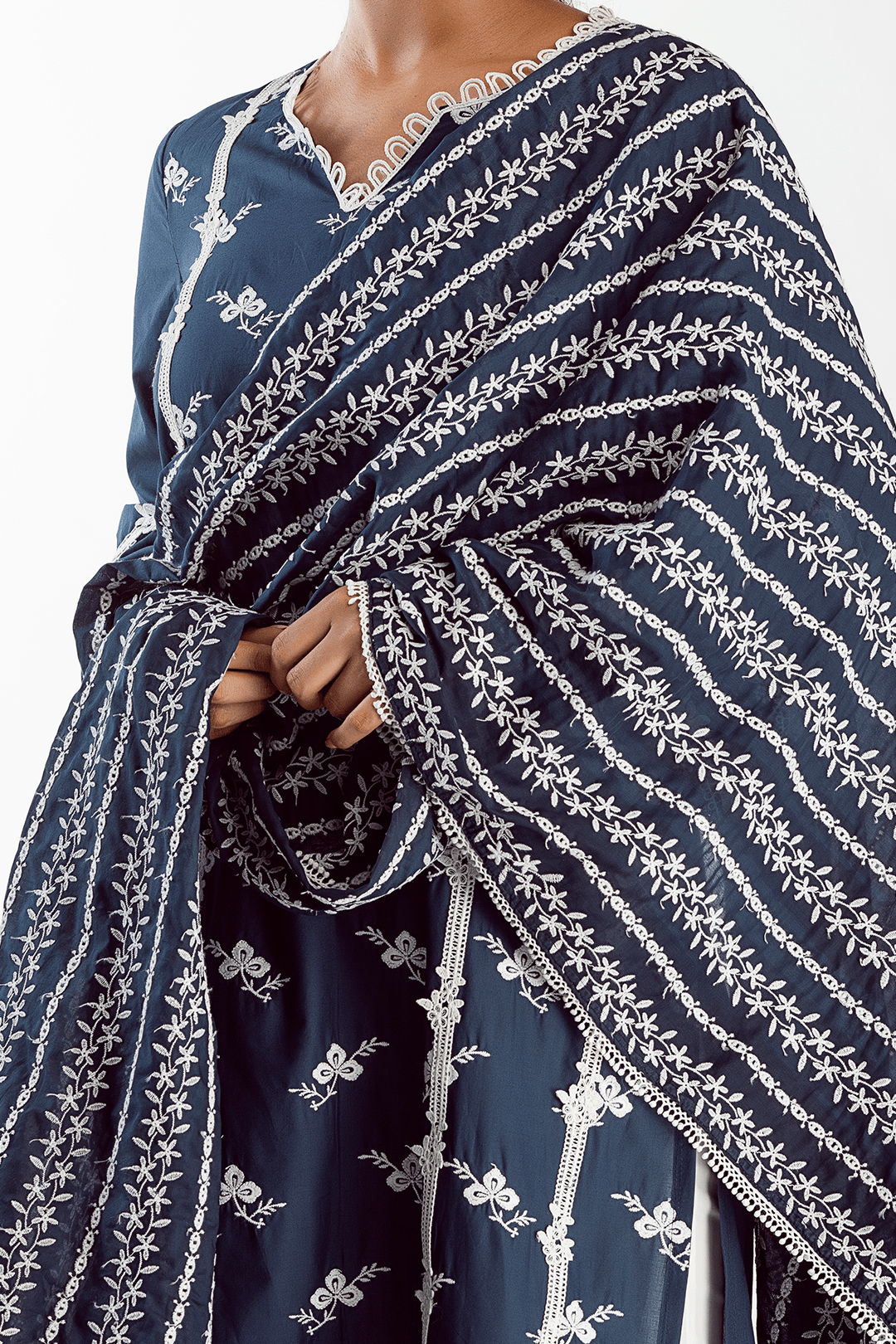 Eternity Cotton Navy Kurta Set