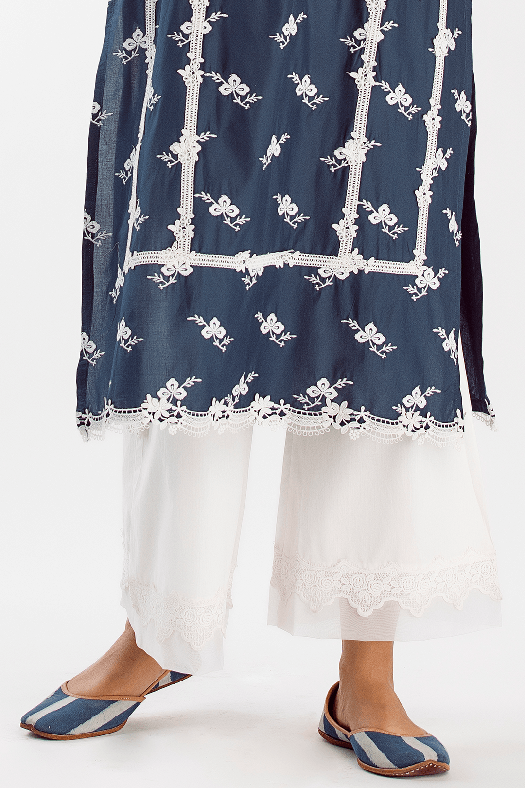 Eternity Cotton Navy Kurta Set