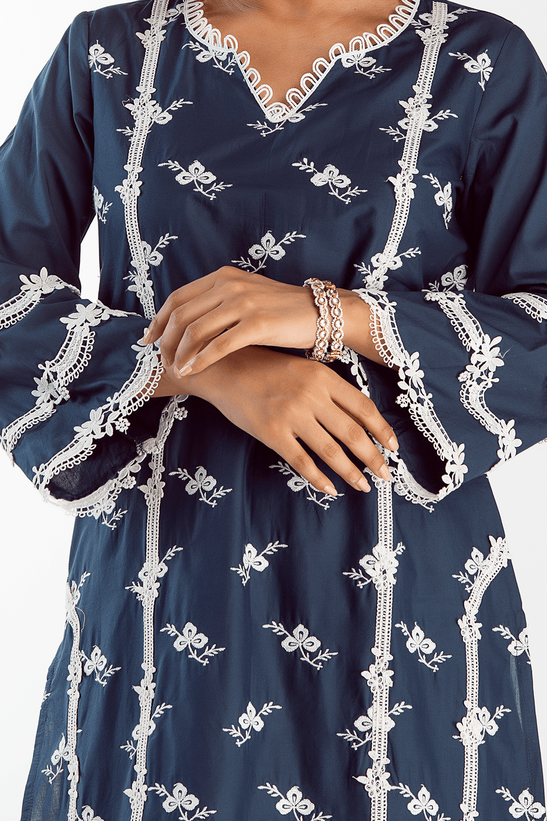 Eternity Cotton Navy Kurta Set