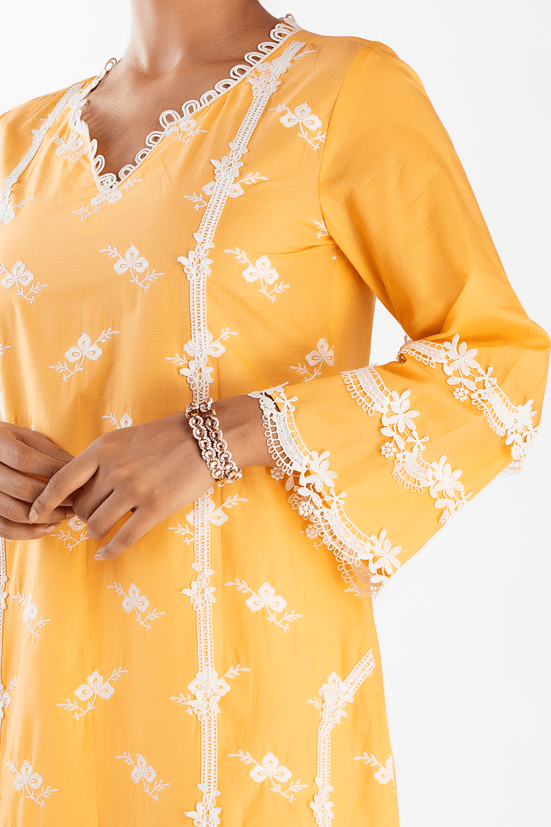 Eternity Cotton Orange Kurta Set