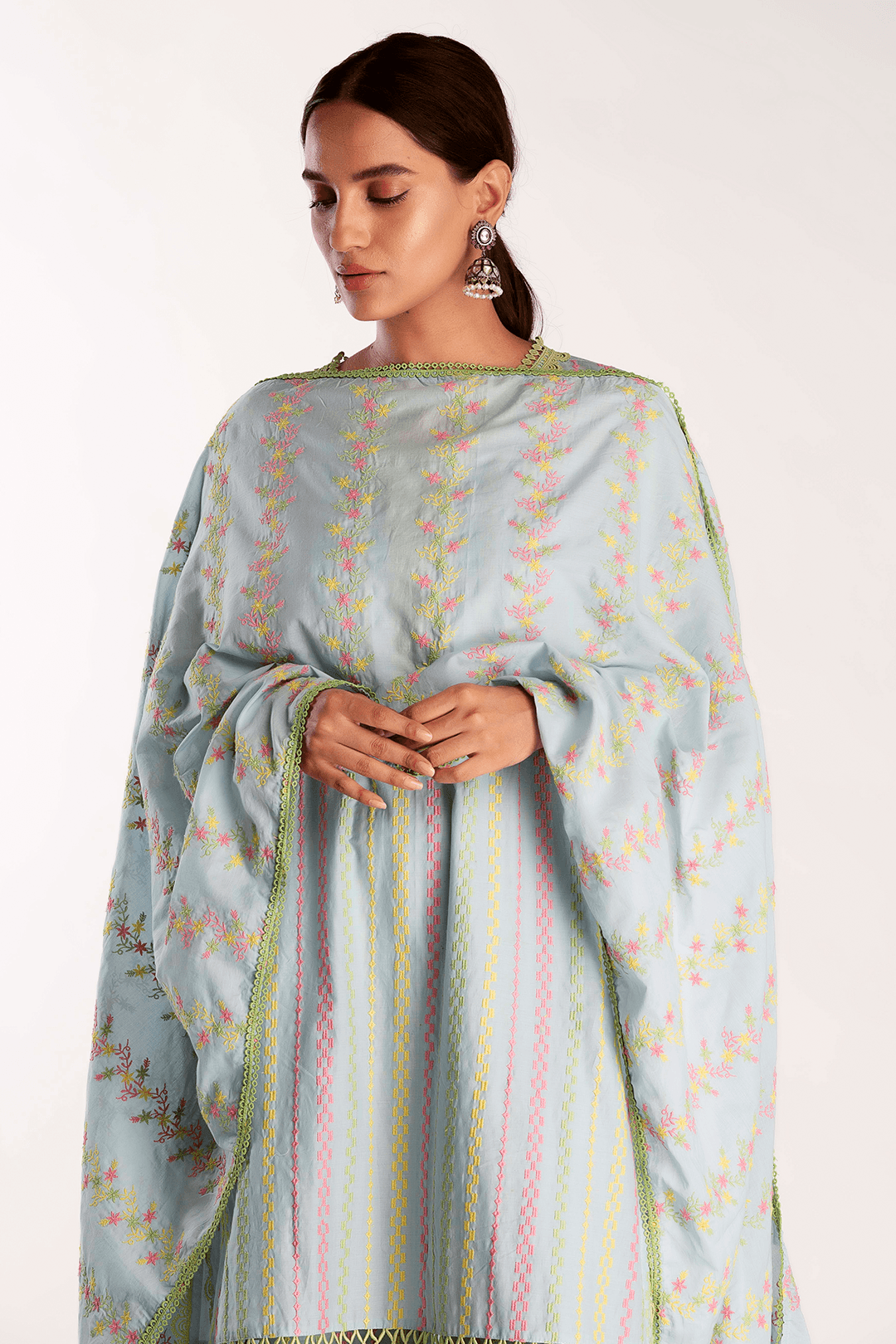 Eva Cotton Blue Kurta Set