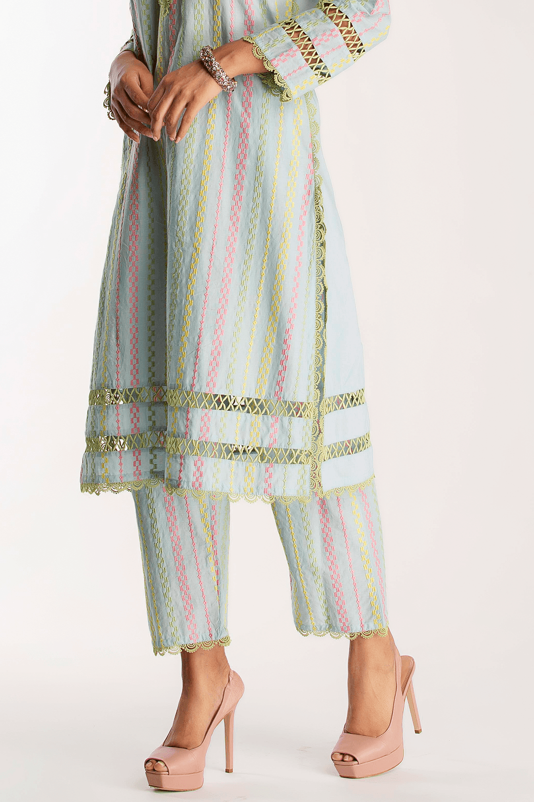 Eva Cotton Blue Kurta Set