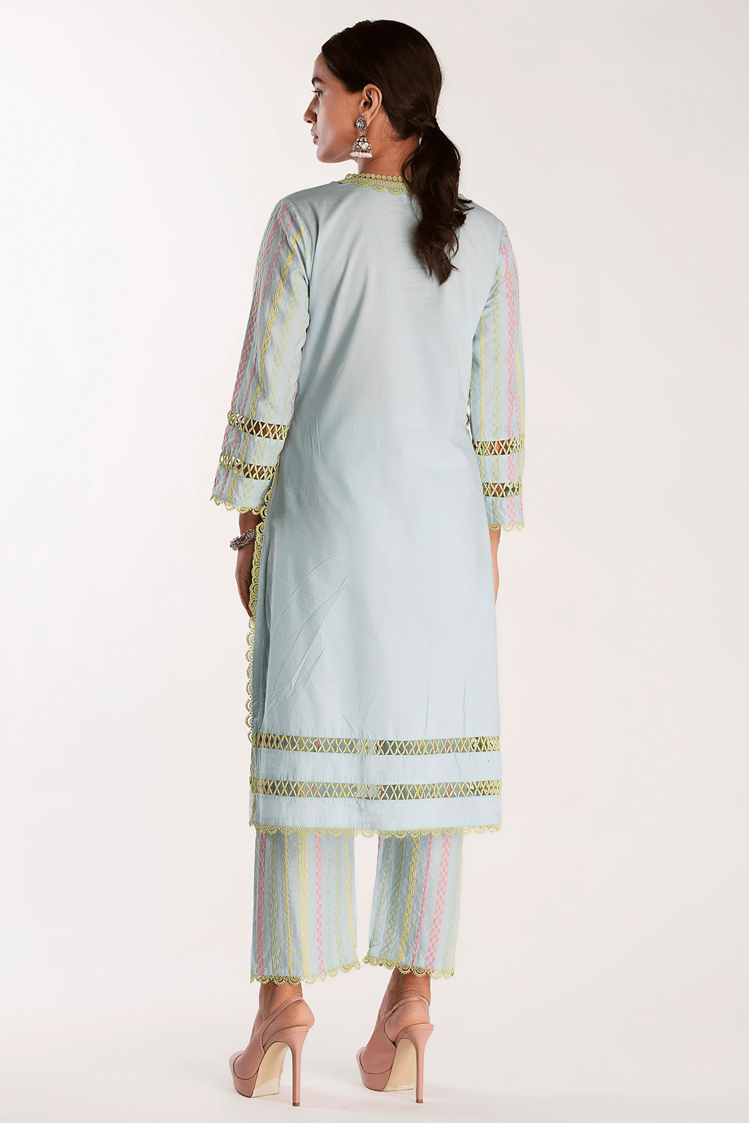 Eva Cotton Blue Kurta Set
