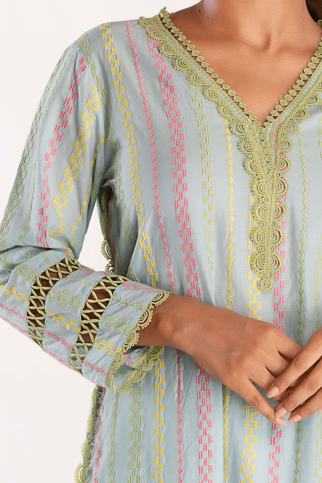 Eva Cotton Blue Kurta Set