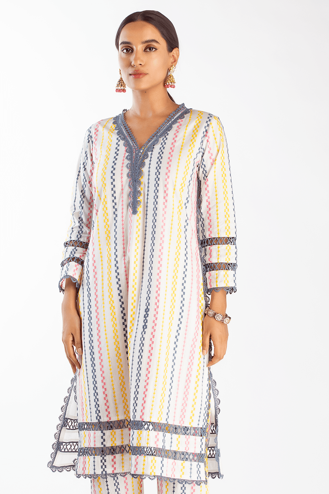 Eva Cotton White Kurta Set