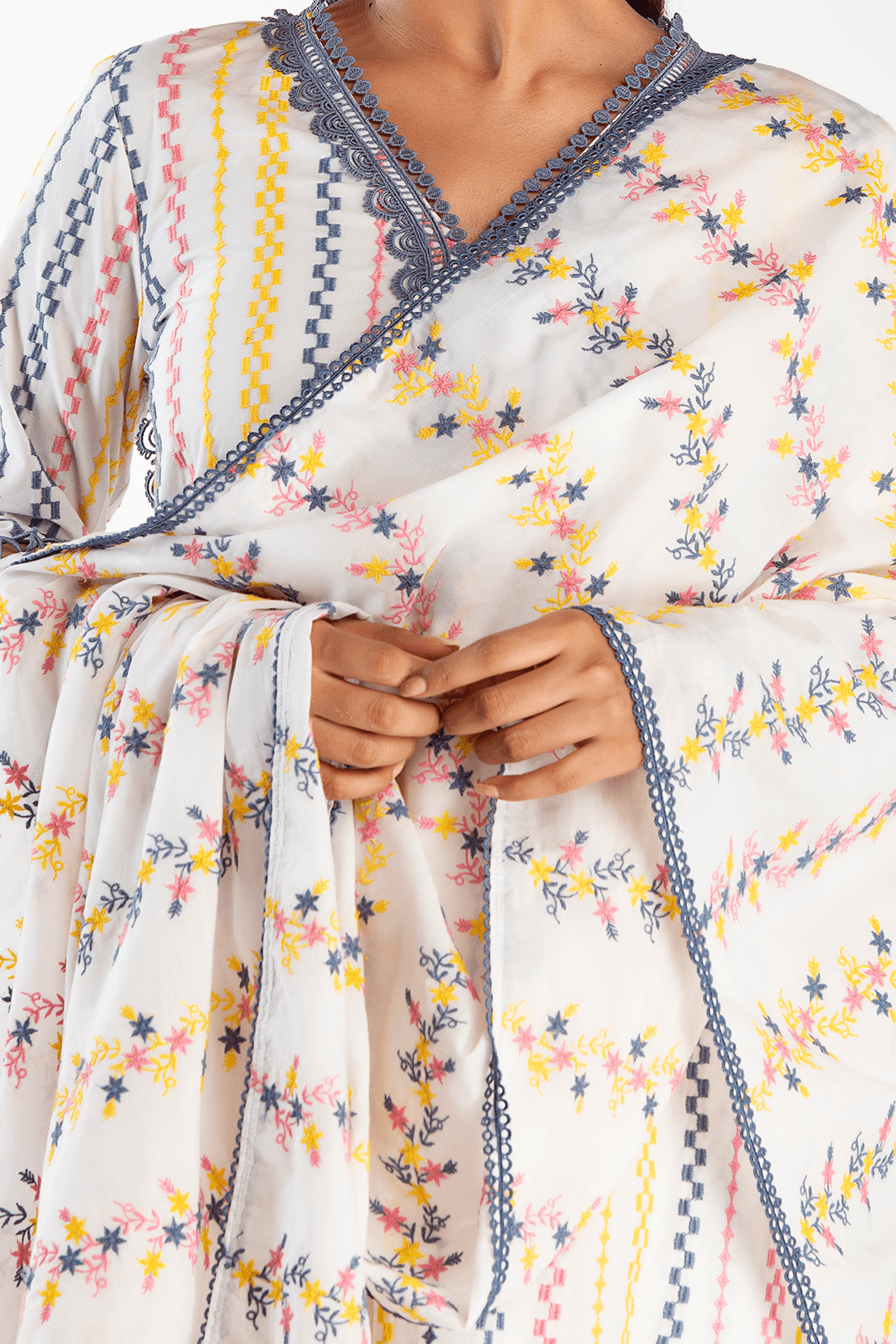 Eva Cotton White Kurta Set