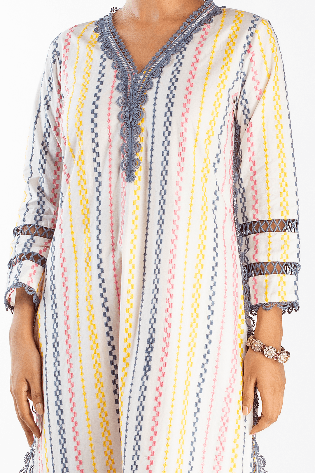 Eva Cotton White Kurta Set